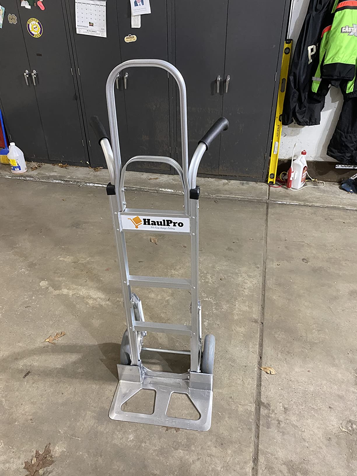 Dual Handle Stair Climbing Hand Truck, 500 lb Capacity Aluminum Dolly, 8
