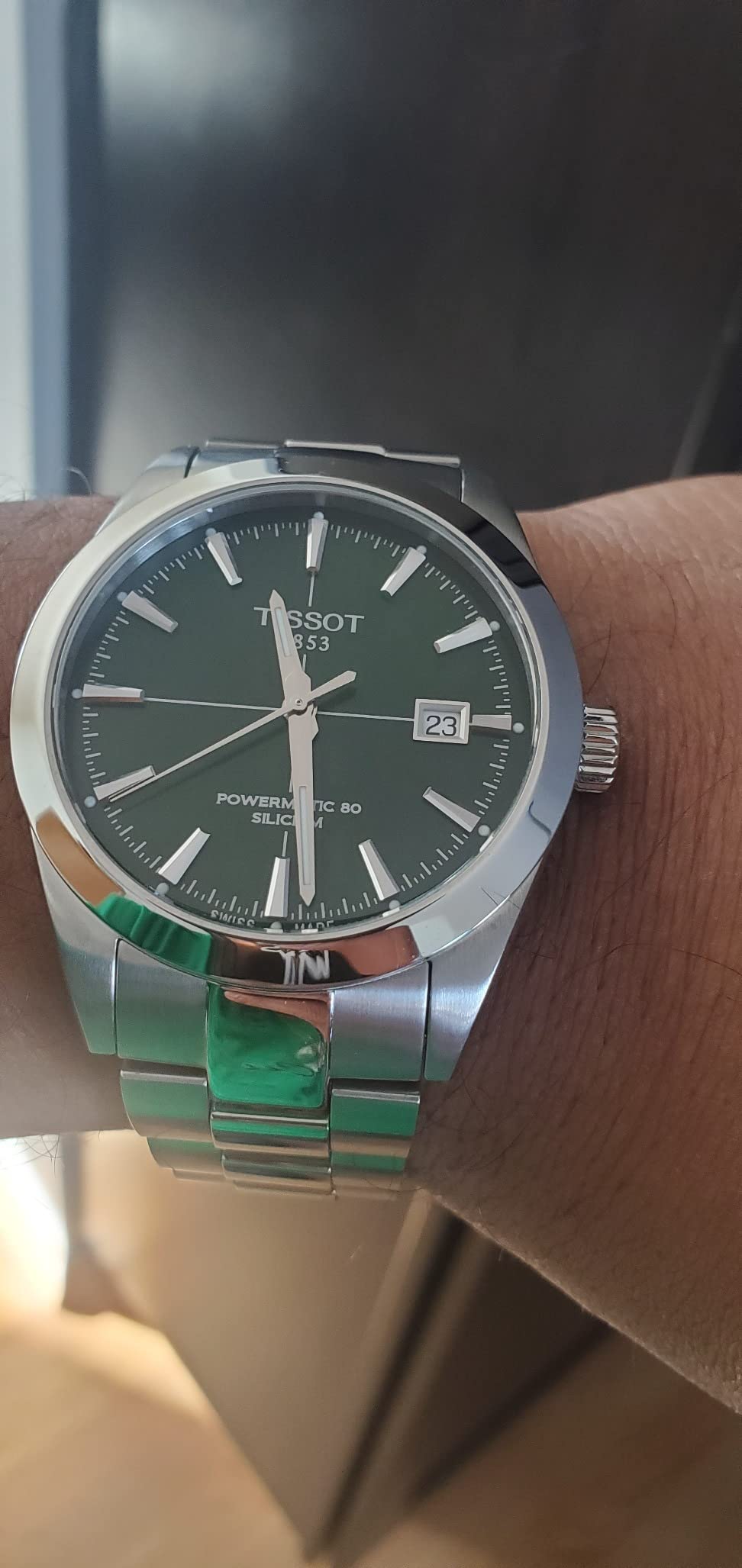Tissot Men's Gentleman Auto Swiss Automatic Dress Watch with Stainless Steel Strap customer photo 2