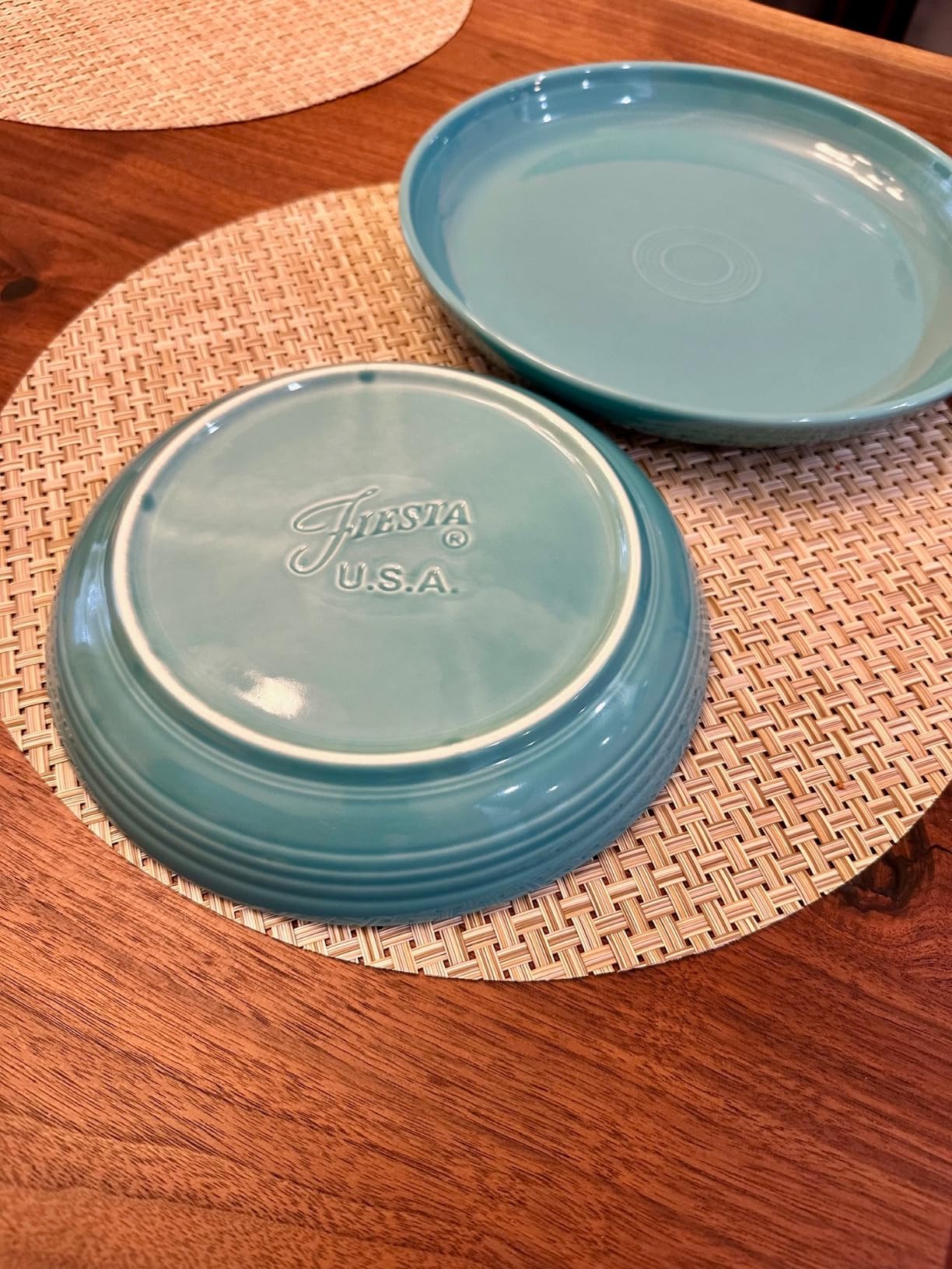 Fiesta Luncheon Bowl Plate (8.5-Inch) - Durable Ceramic, Lead-Safe, Dishwasher/Microwave/Oven Safe - Made in USA Dinnerware - Meadow customer photo 1