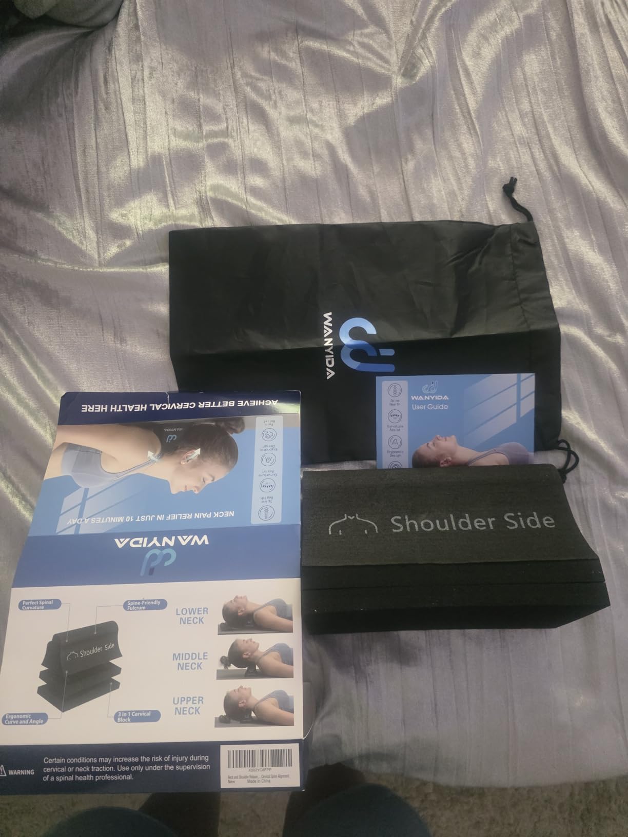 Neck and Shoulder Relaxer, Neck Stretcher Chiropractic Pillows for Pain Relief, Cervical Traction Device for Cervical Spine Alignment, FSA HSA Eligible customer photo 2