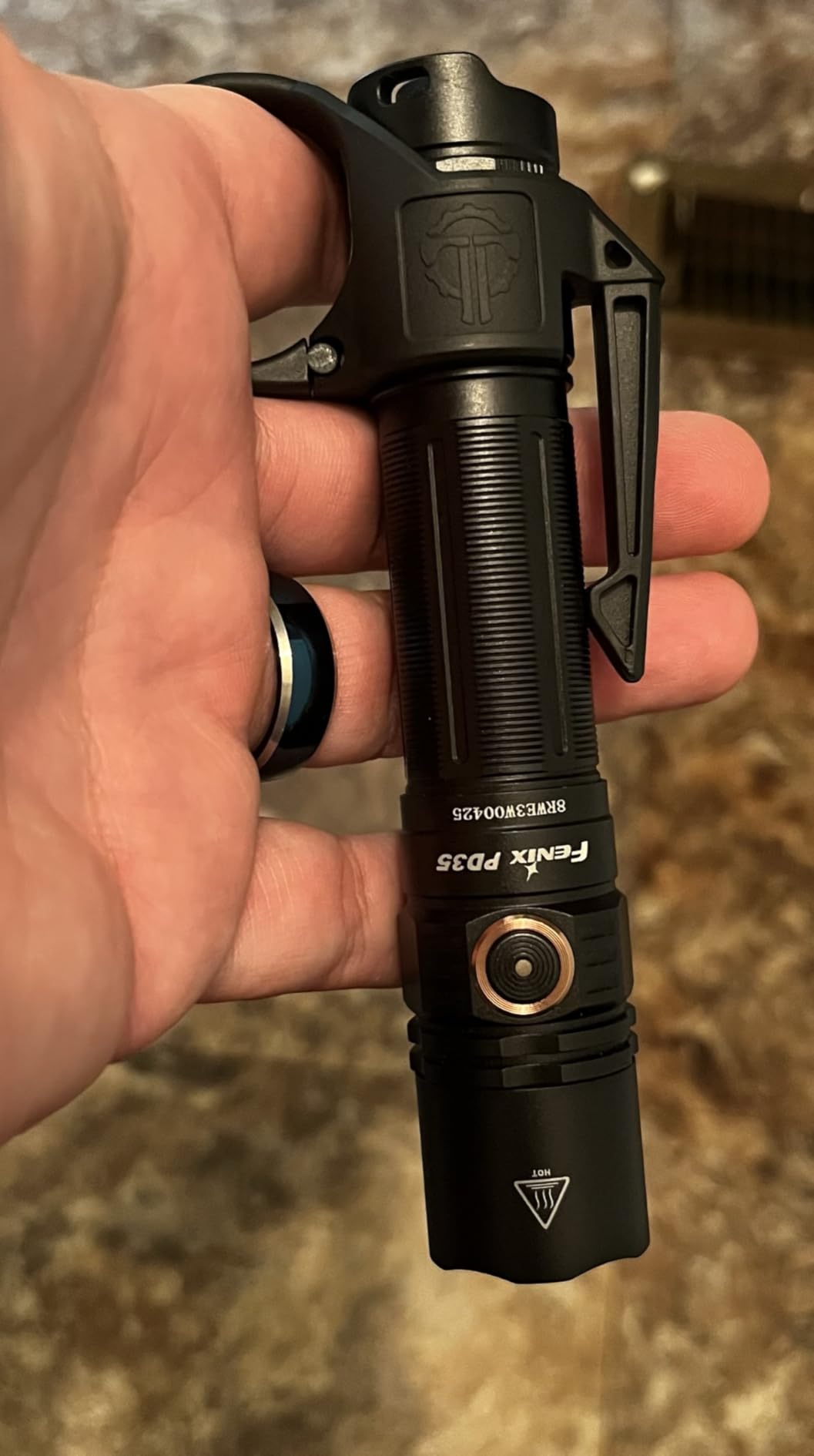 Fenix PD35 v3.0 Rechargeable Tactical Flashlight, 1700 Lumens EDC with Organizer (Black) customer photo 2