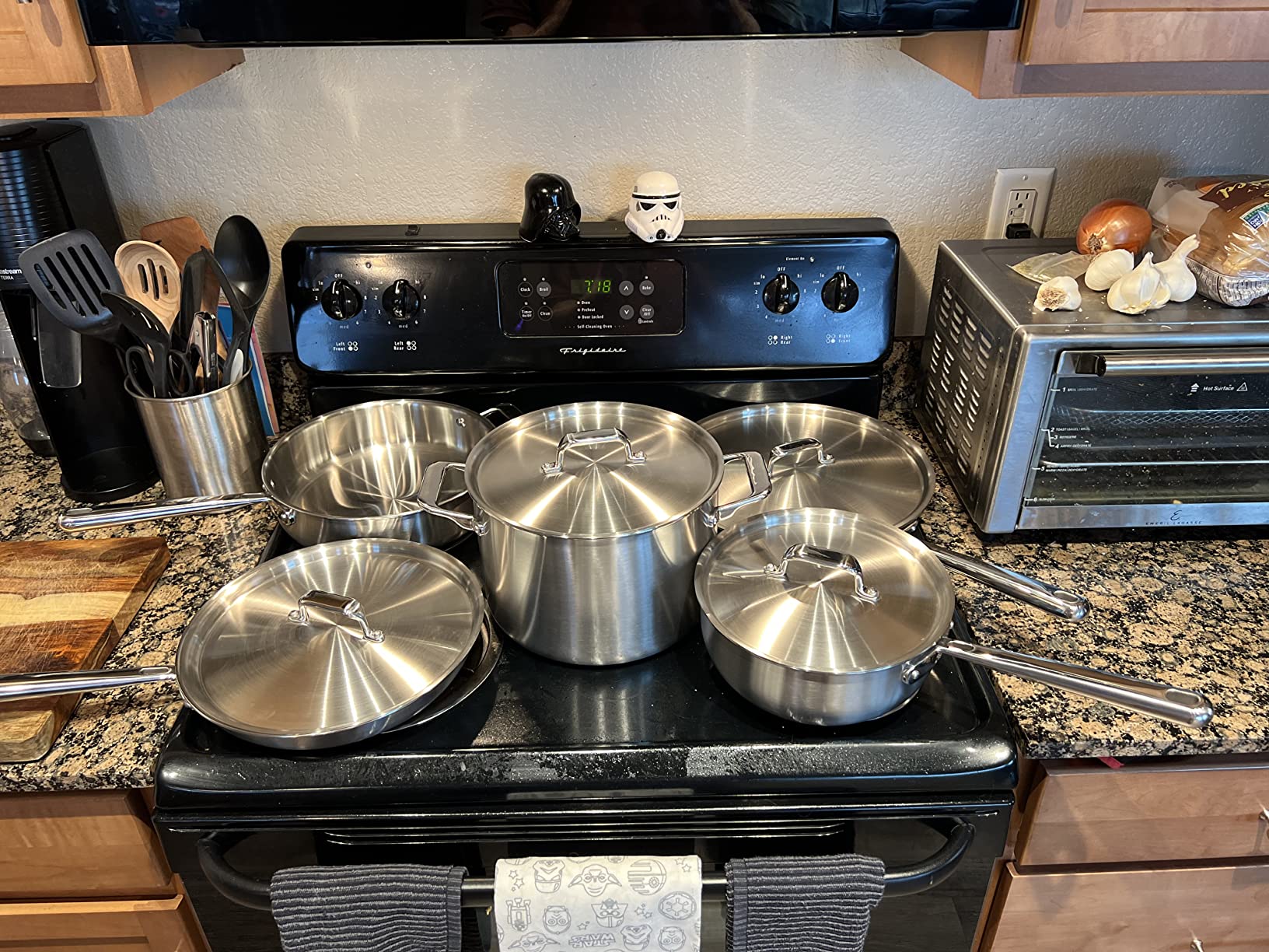 Misen 5-Ply Stainless Steel Cookware Set - Versatile, Dishwasher Safe - 9-Piece Set - 10