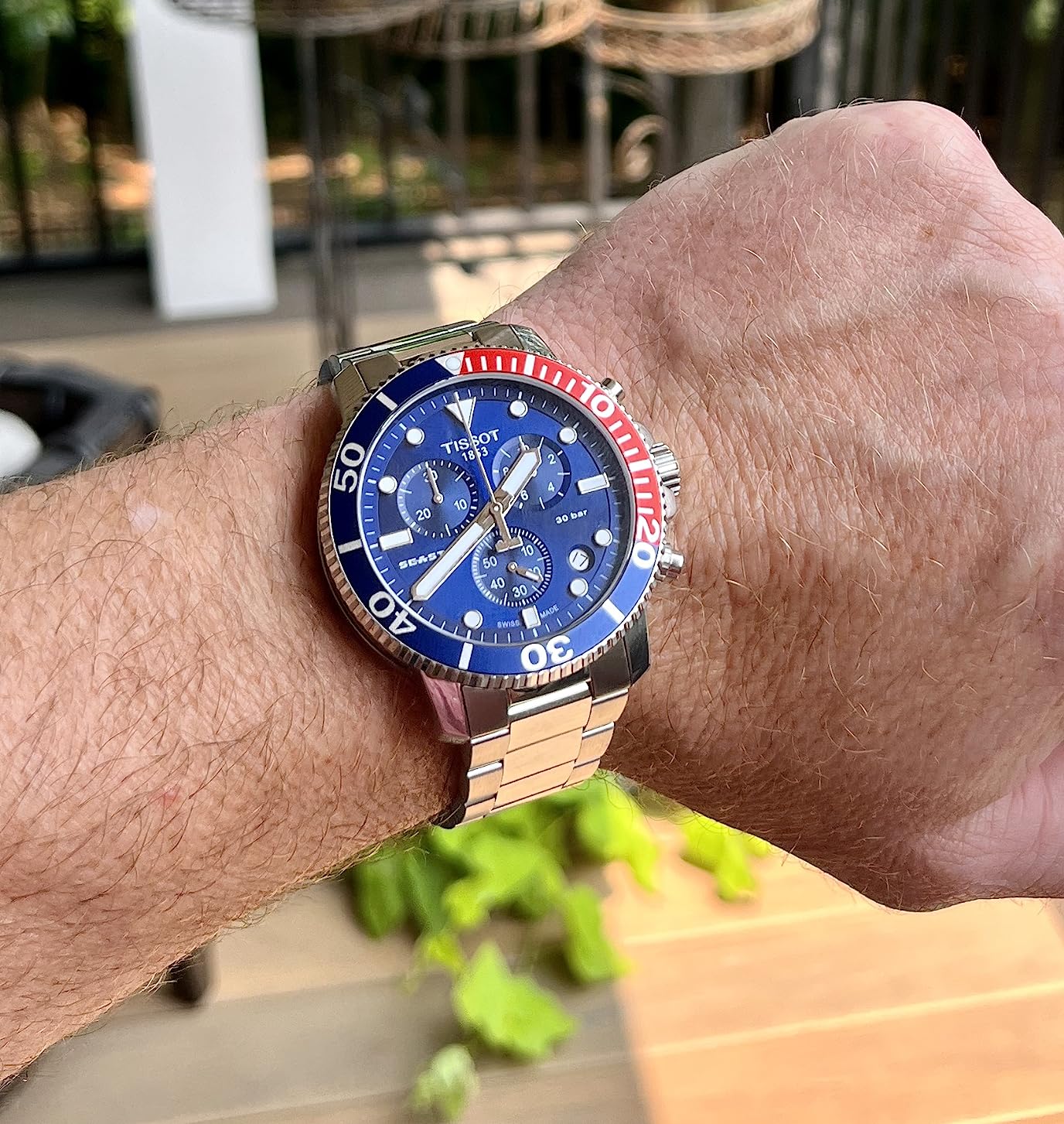 Tissot Men's Seastar 1000 Quartz Chronograph 316L Stainless Steel Case Swiss Quartz Watch, Grey, Stainless Steel (T1204171104103) customer photo 1