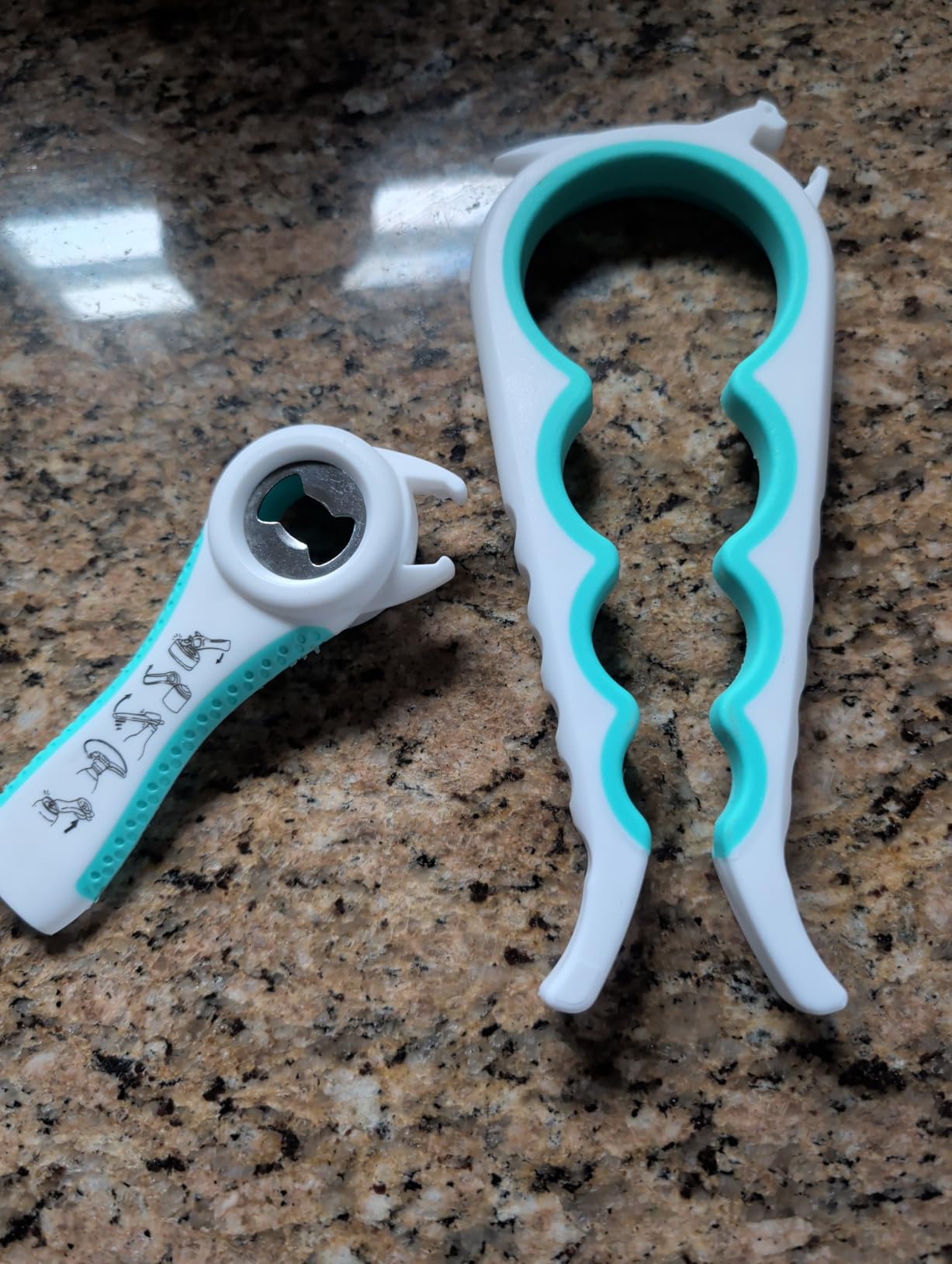 Otstar 6 in 1 Jar and Bottle Opener for Weak Hands, Seniors with Arthritis | Multi-use Lid Opener Set, Includes Non-slip Rubber Gripper Pad & Wine Opener, Comfortable Grip, Simple Twist-off Operation customer photo 1