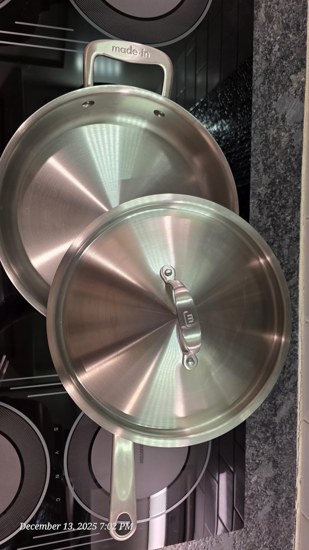 Made In Cookware - 3.5 Quart Stainless Steel Saute Pan - 5 Ply Stainless Clad - Professional Cookware - Induction Compatible - Crafted in Italy customer photo 2