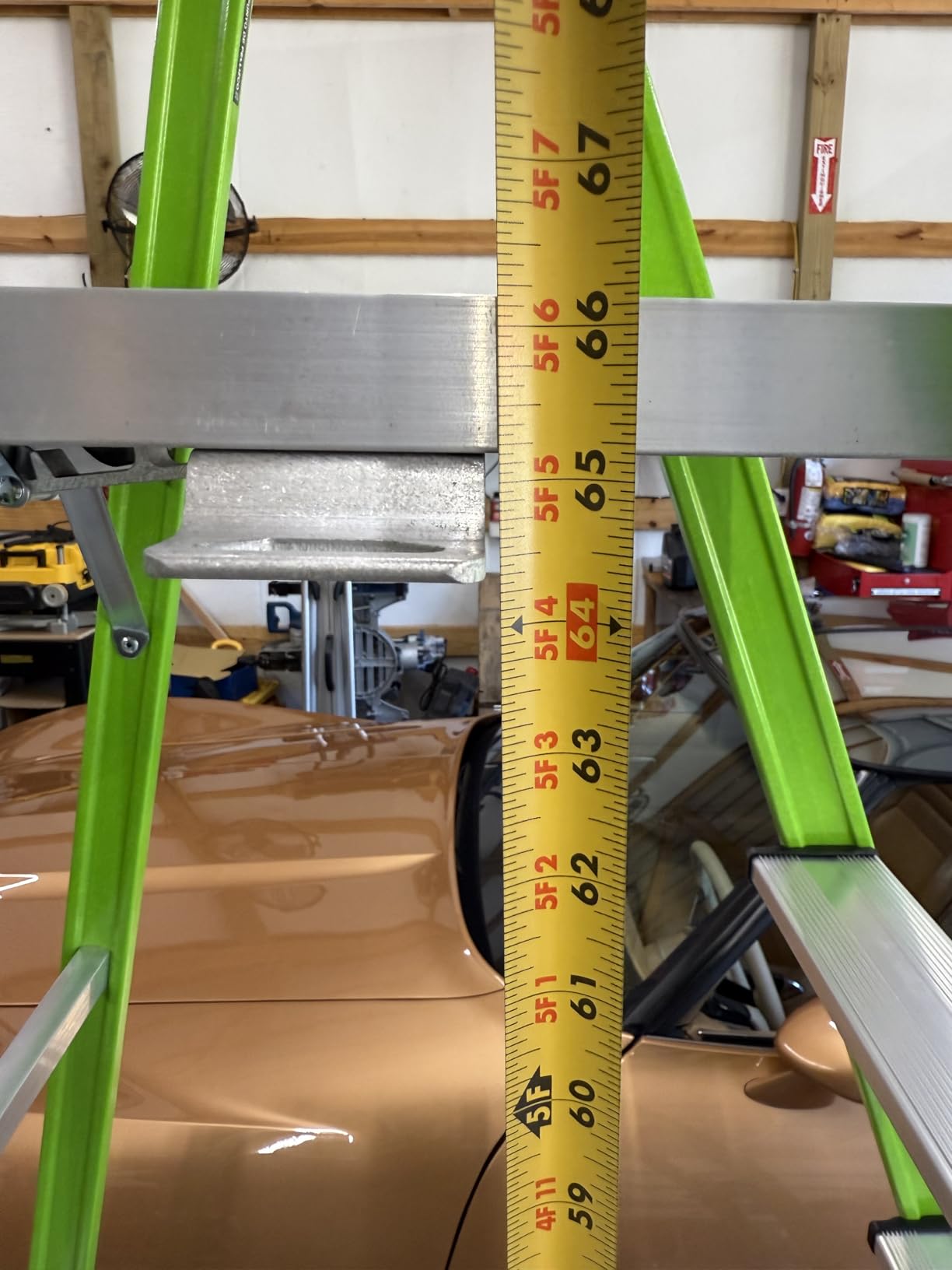 Little Giant Ladders, MightyLite 2.0, 6' Stepladder with Ground Cue, Fiberglass, Type IAA, 375 lbs Weight Rating, (15406-001), Green customer photo 1