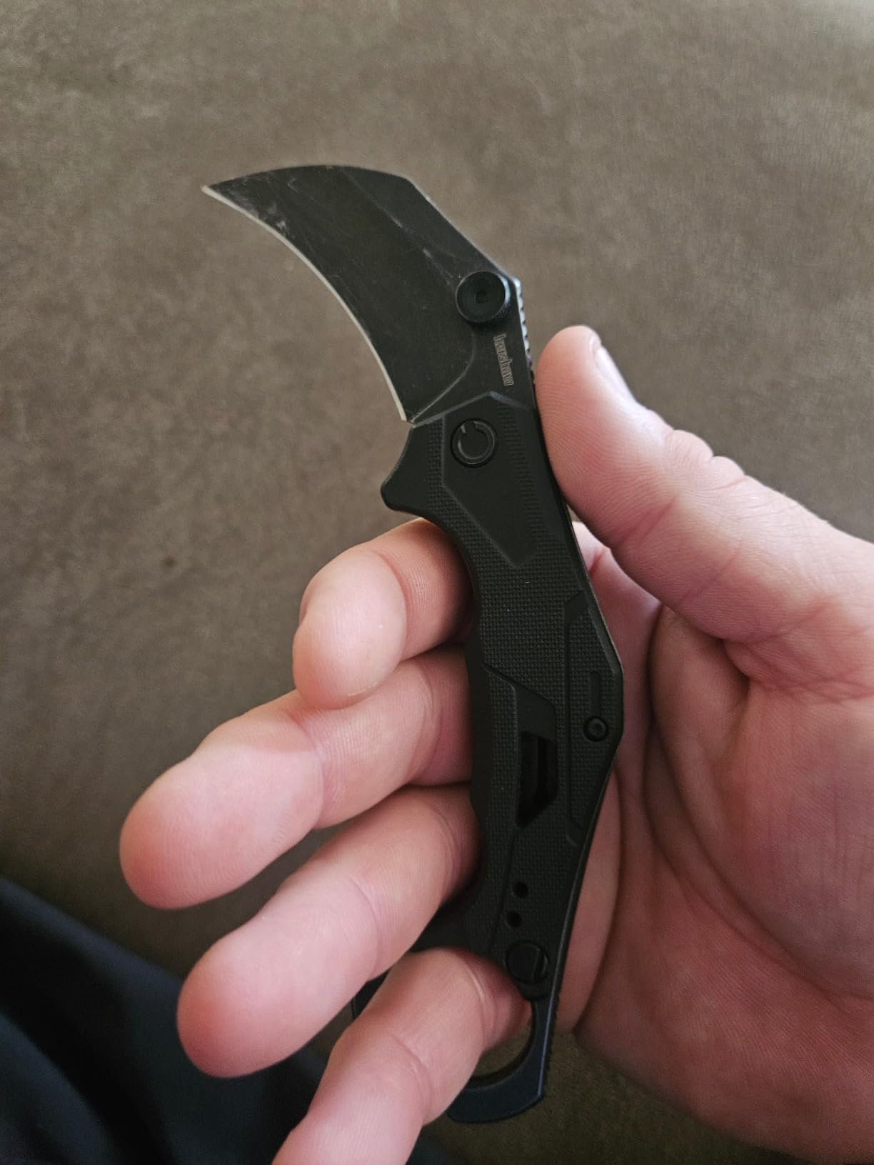 Kershaw Outlier Tactical Karambit Style Folding Pocket Knife customer photo 2