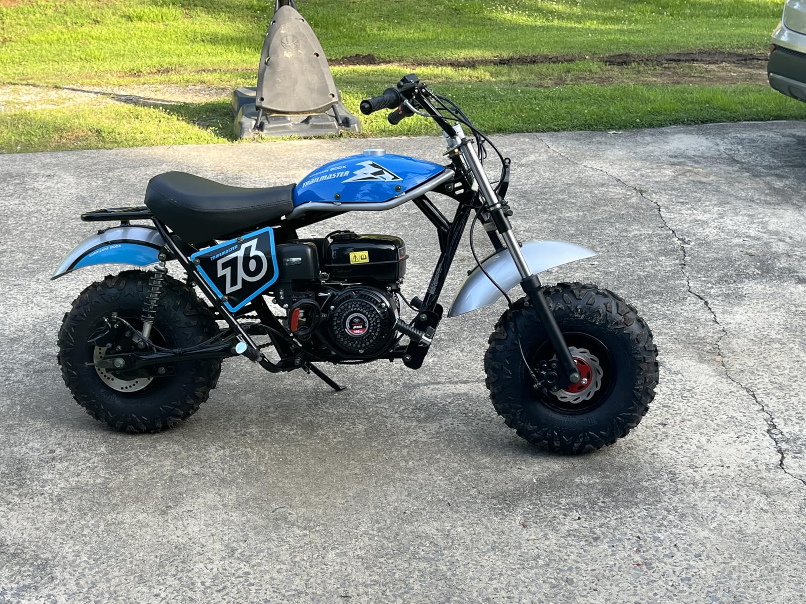 Trailmaster Mini Bike Hurricane All New with Front and Rear DISC Brakes, 196cc customer photo 2