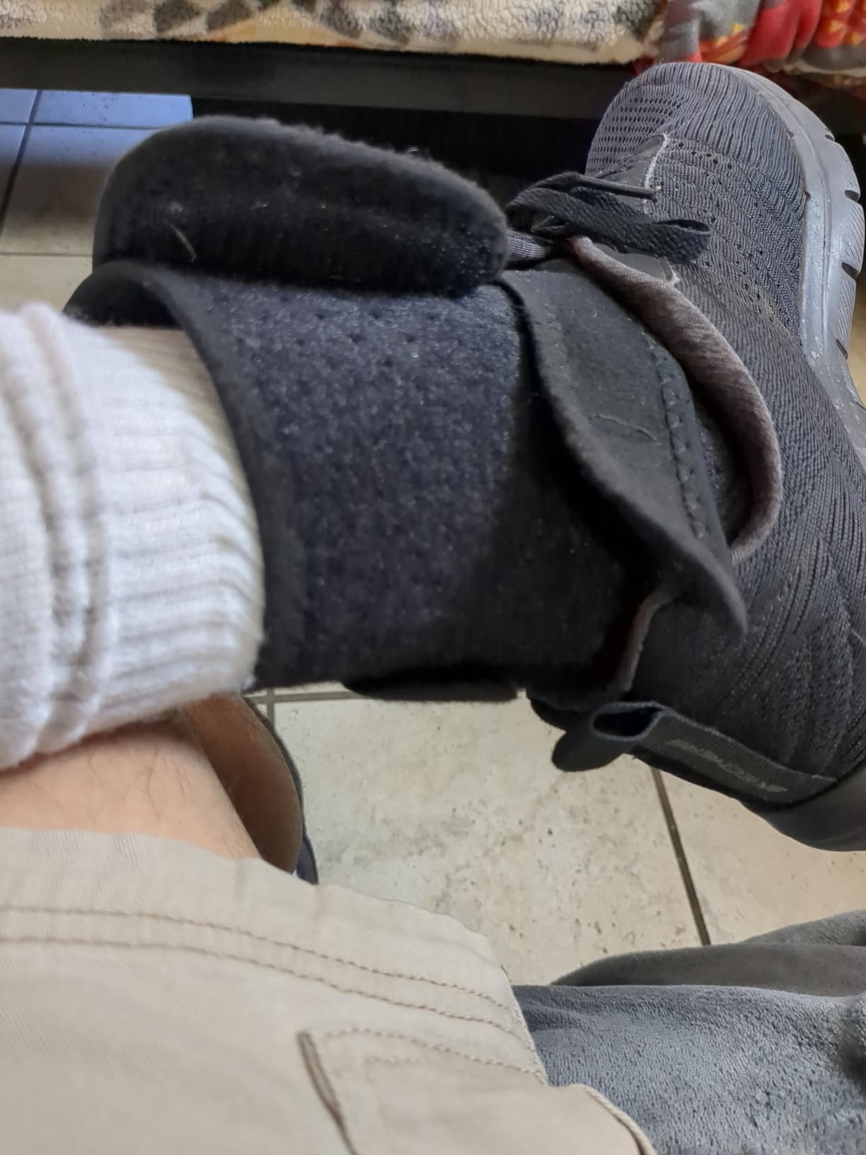 Upgraded Drop Foot Brace for Walking with Shoes - Dual Forefront Support Plates Adjustable Soft AFO, Foot Drop, TBI, ALS, MS, Bone Fracture, Fits Women & Men (Left, L/XL) customer photo 2
