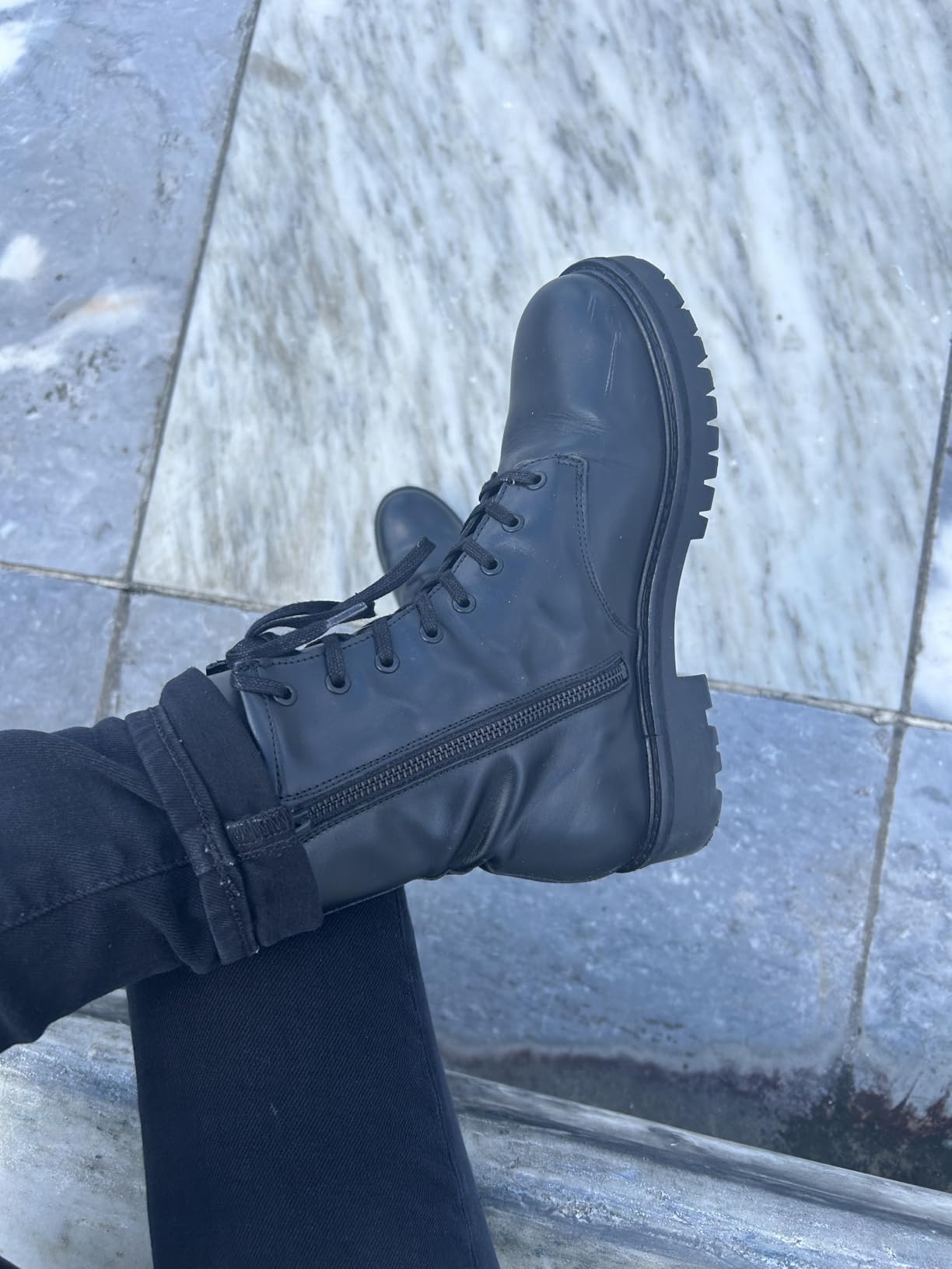 Thursday Boot Co. Women's Lace up Leather Combat Boots customer photo 2
