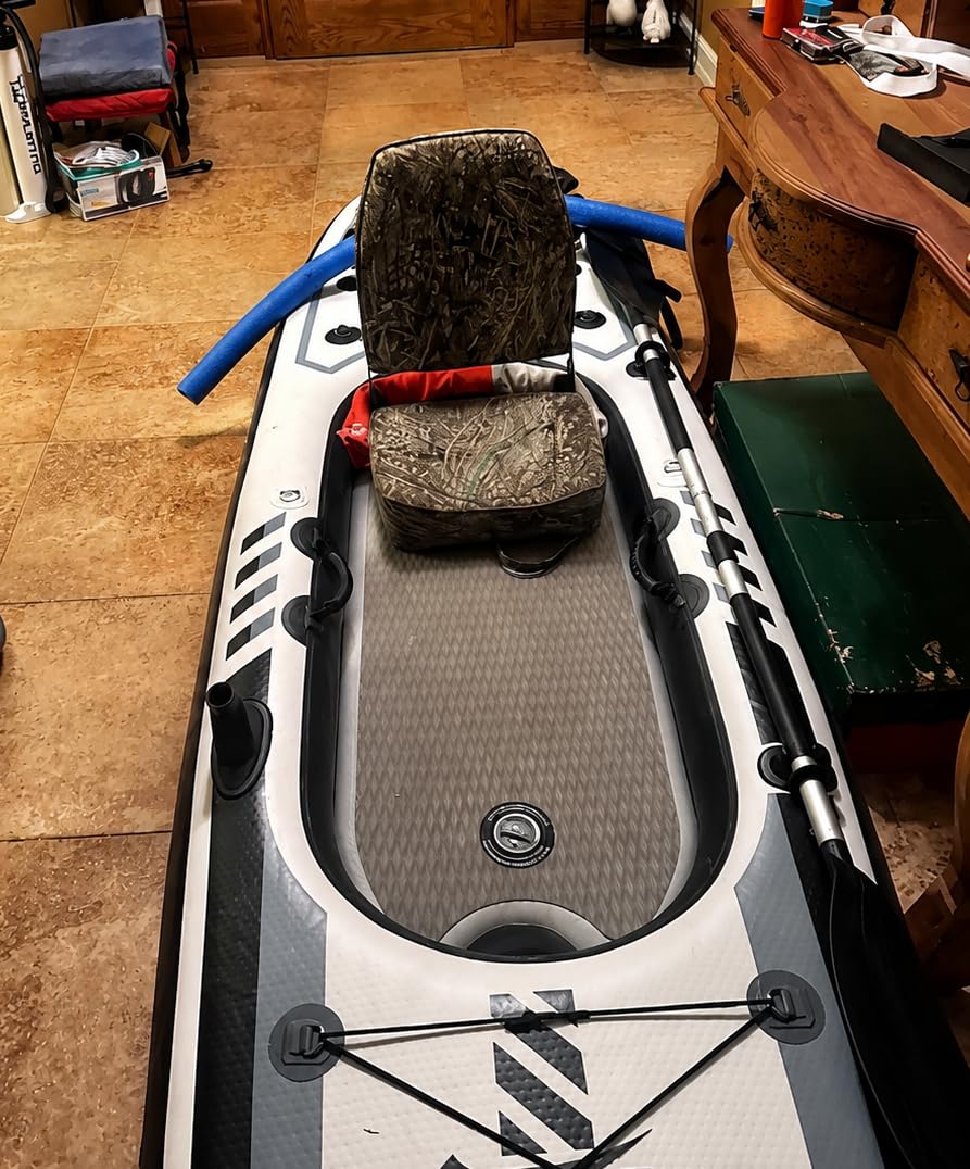 TIGERXBANG 10.2'x35''x8'' Inflatable Kayak with Detachable Seat, SUP-Kayak Set Includes Hand Pump/Aluminum Oar/Backpack, Boat for Adults/Youth | for Fishing, Touring customer photo 2