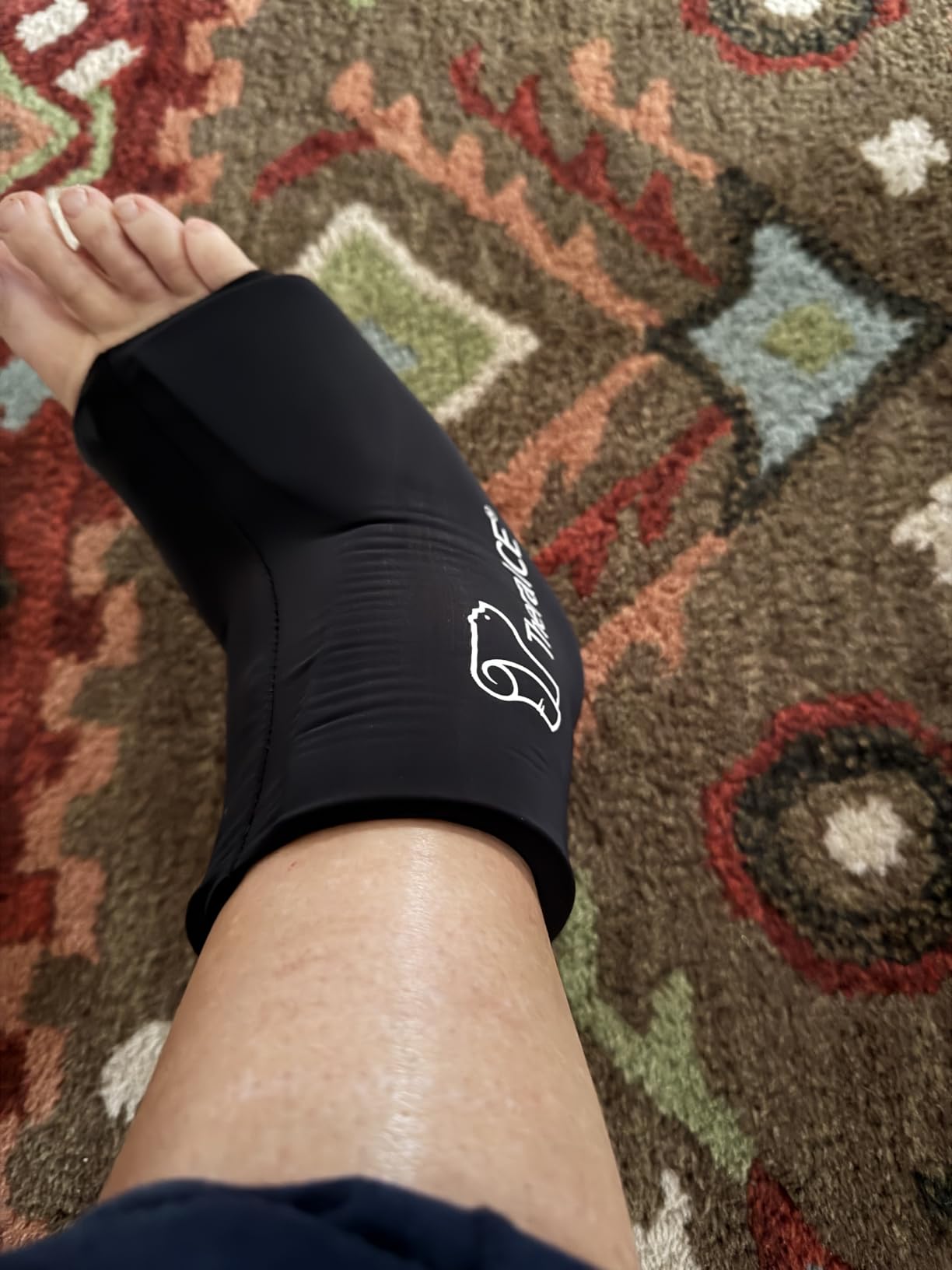 TheraICE Ankle Ice Pack Wrap for Swelling & Sprained Ankle Brace for Women Men, Cold Therapy Foot Heel Spur Support Compression Socks, Plantar Fasciitis & Achilles Tendonitis Sore Feet Pain Relief customer photo 2