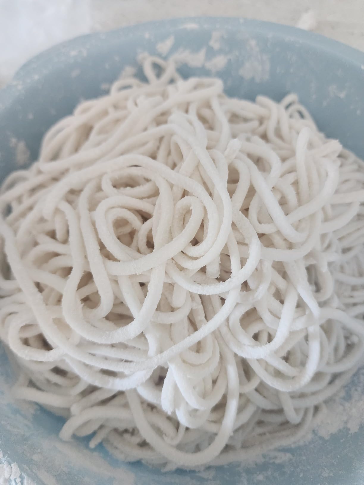 Electric Pasta Maker Automatic Noodle Machine Fresh Pasta Dough Roller Stainless Steel (4 Blades for 2mm, 2.5mm, 4mm & 9mm Flat Noodle, 9 Thickness Settings 0.5-5mm, Family Use, Output 10LBS/H, 135W) customer photo 1