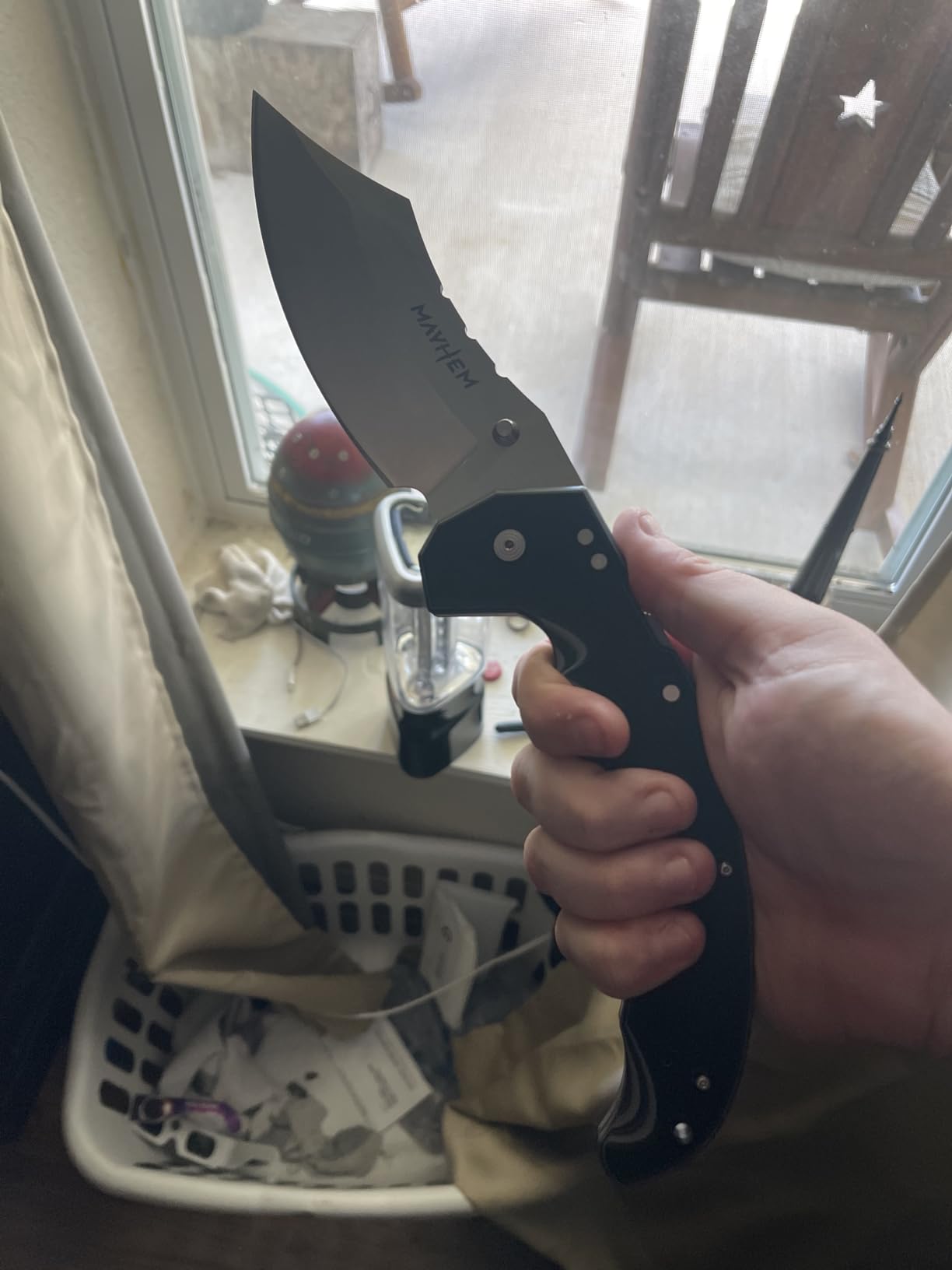 Cold Steel Mayhem 6in AUS10A Steel Ultra-Sharp Blade 7.2in G10 Handle Tactical Outdoor Pocket Folding Knife with Atlas Lock Mechanism customer photo 2