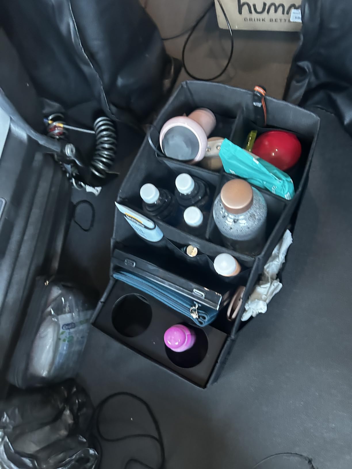 MULISOFT Car Seat Organizer - Backseat Car Organizer with 11 Storage Compartments and 2 Cup Holders, Front Seat for Travel Kids, Black customer photo 1