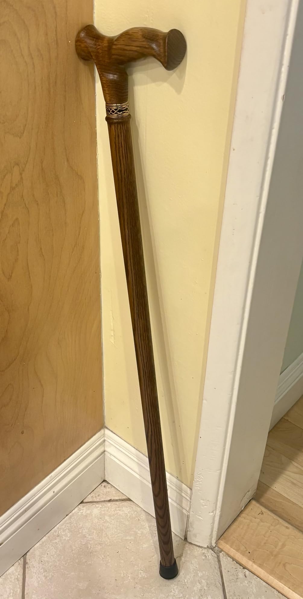 Asterom Handcrafted Canes for Men, Ergonomic Wooden Walking Cane, Oak Wood customer photo 2