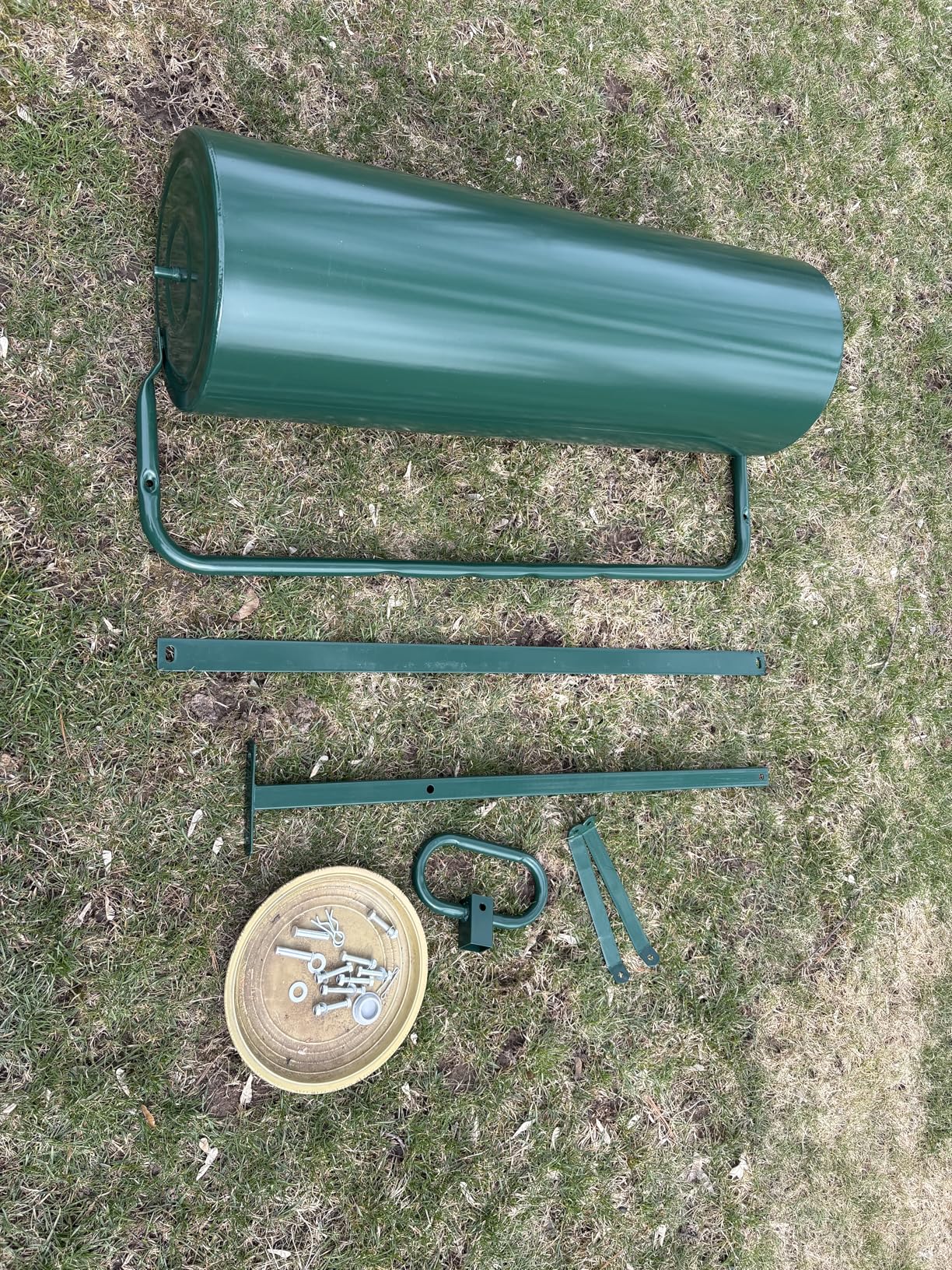 Goplus Lawn Roller, Push/Tow-Behind Lawn Roller, 30 Gallon/113L Water Sand Filled Sod Roller Drum Roller with Detachable Gripping Handle, Yard Roller Pull Behind a Tractor for Garden Yard Park Farm customer photo 1