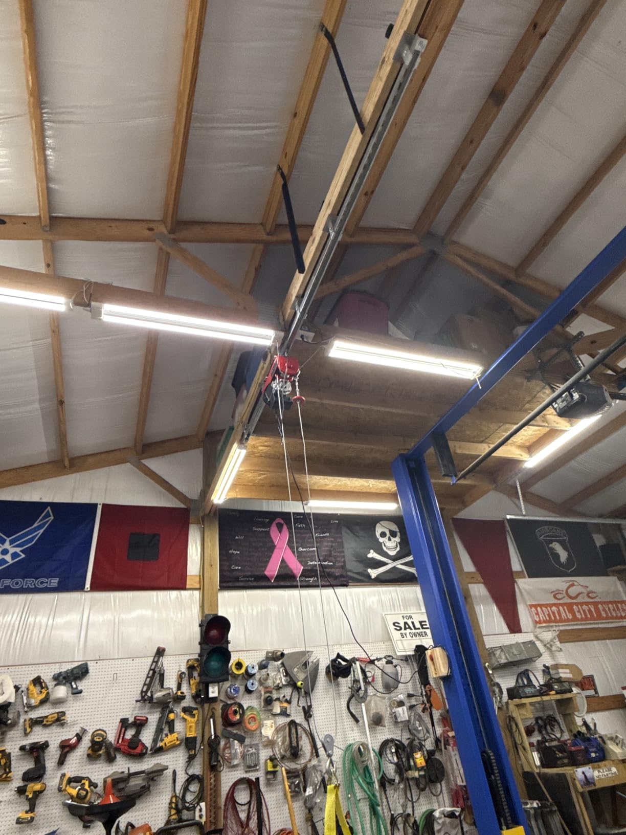 VEVOR Electric Hoist with Remote Control, 1320LBS Electric Winch, 110V Electric Hoist with 14ft Wired Control for Lifting in Factories, Warehouses, Construction Site, Attic customer photo 2