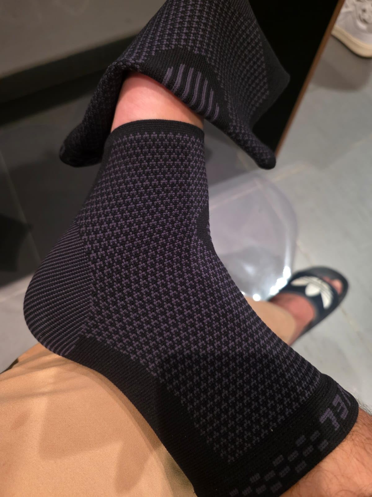 Modvel Foot & Ankle Brace Socks for Sprained Ankle Compression Sleeve - Foot Support for Women & Men - Tendonitis & Arthritis Ankle Brace Sports Running, Torn Ligaments & Women Stabilizing Ankle Wrap customer photo 2