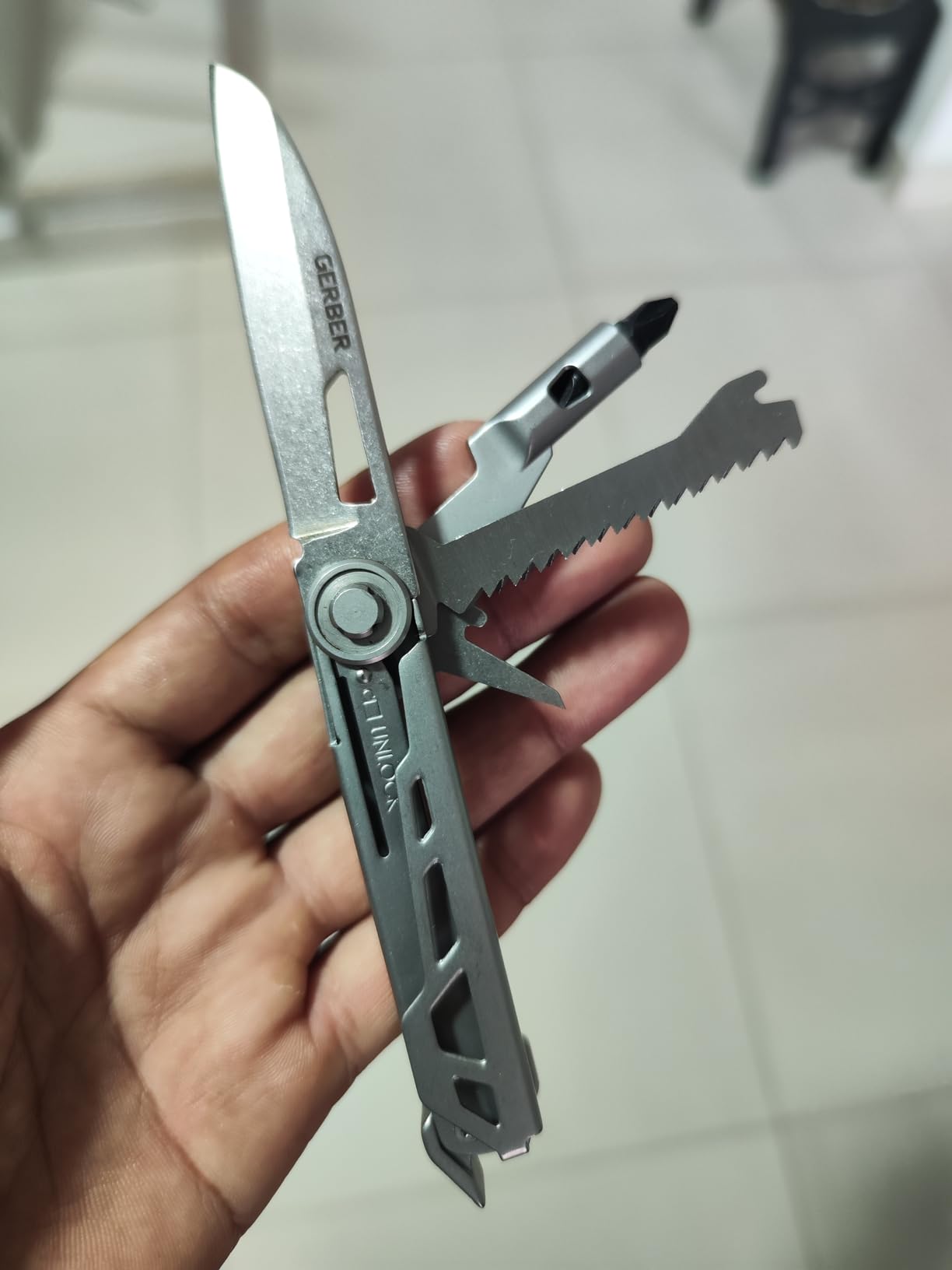 Gerber Armbar Trade EDC Pocket Knife Multitool, Bottle Opener, Burnt Orange | Compact EDC multitool, includes blade, pry bar, hammer, 2.5 inch plain edge blade, 8-in-1 pocket tool, lightweight customer photo 1