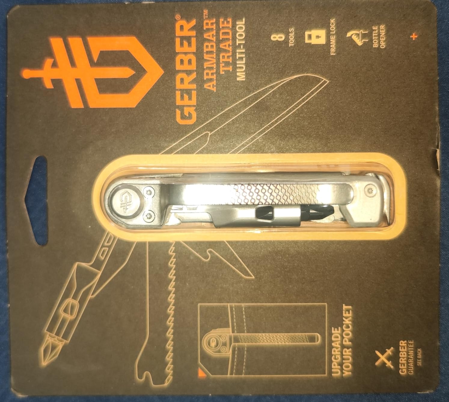Gerber Armbar Trade EDC Pocket Knife Multitool, Bottle Opener, Burnt Orange | Compact EDC multitool, includes blade, pry bar, hammer, 2.5 inch plain edge blade, 8-in-1 pocket tool, lightweight customer photo 2