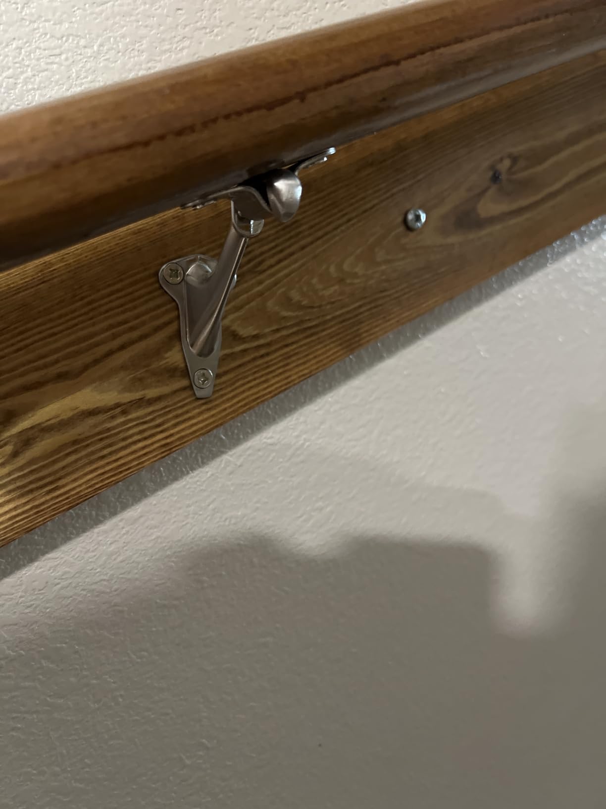 Acrux7 6 Pack 3'' Handrail Bracket, Stair Railing Bracket with Screws, Heavy Duty Zinc Alloy Hand Rail Hardware, Handrail Brackets for Indoor Stairs, Satin Nickel Finish customer photo 1