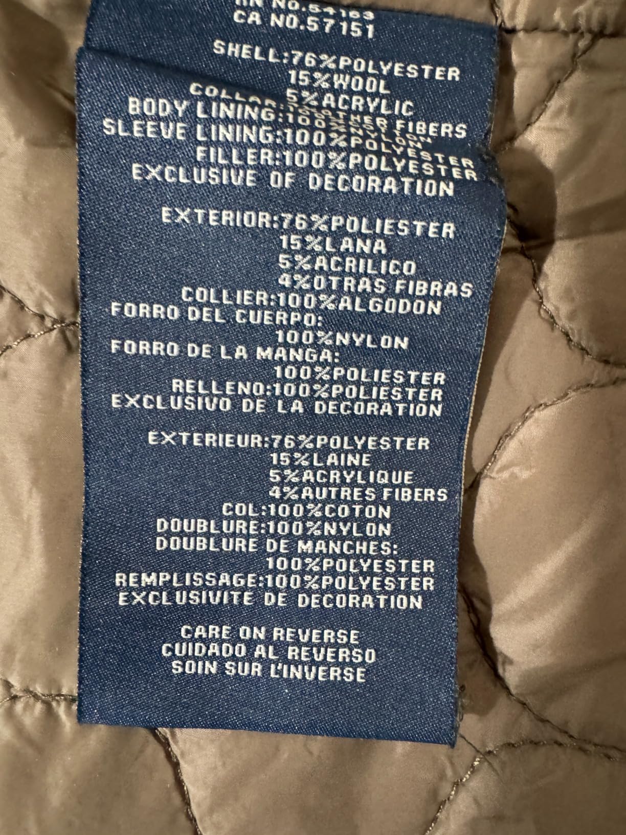 DOCKERS Men's Wool Blend Zip Up Jacket With Quilted Bib customer photo 2