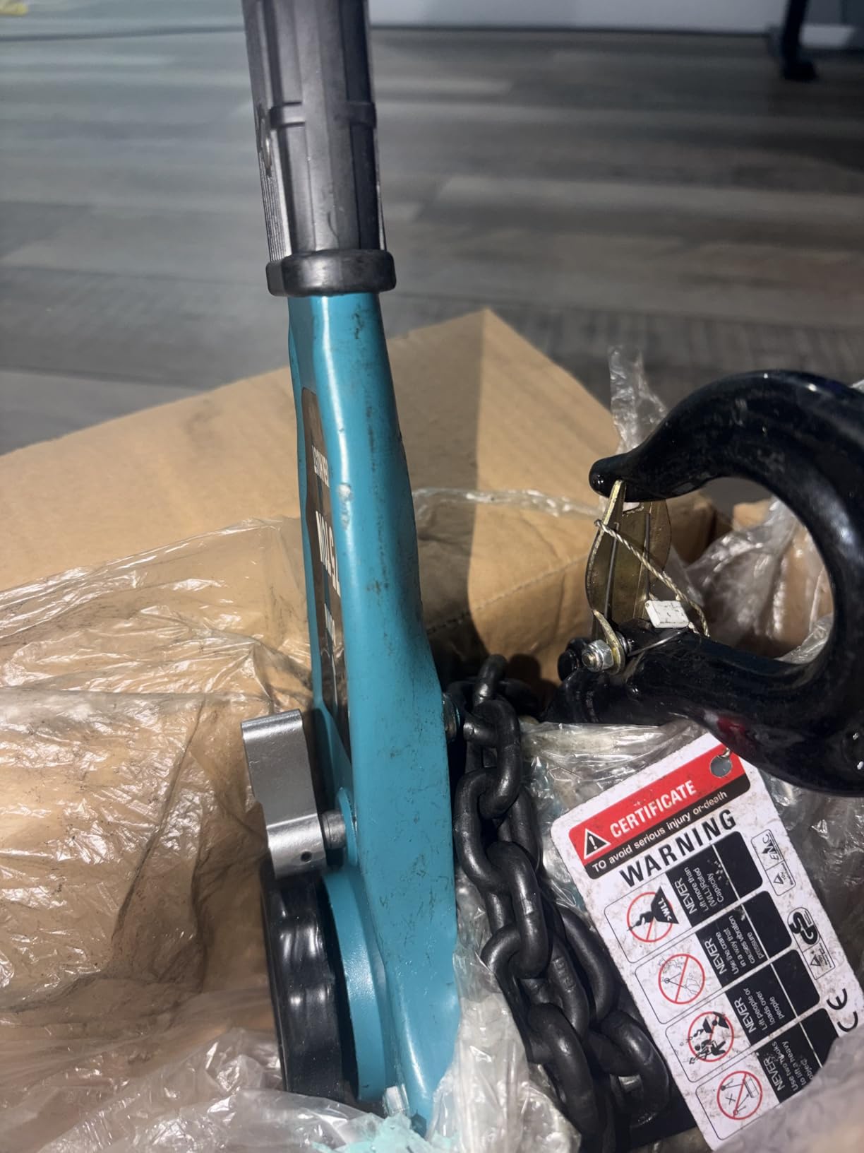Manual Lever Chain Hoist 3/4 Ton 1650 lbs Lever Hoist 5 ft Ratchet Chain Puller Hoist | 2 Heavy Duty Hooks G80 Chain | Industrial Grade Steel Construction customer photo 1