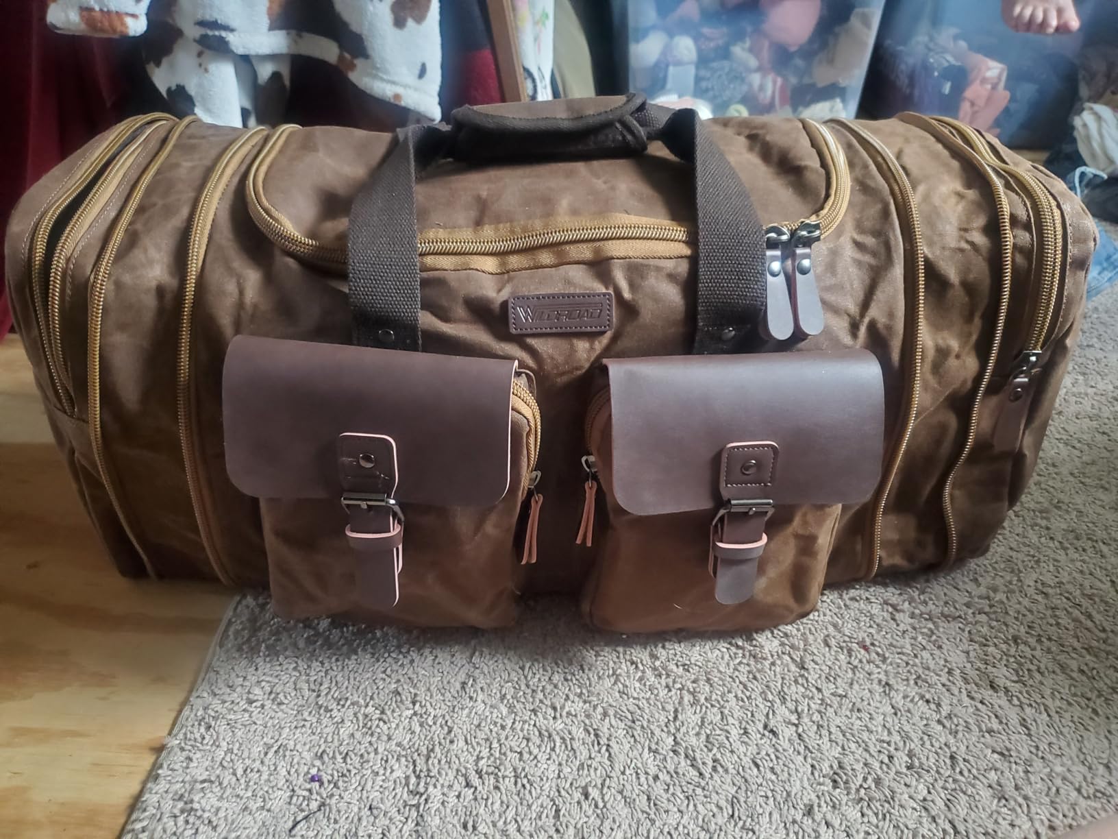 Waxed Canvas Duffle Bag - 60L Weekender Overnight Travel Bag customer photo 1