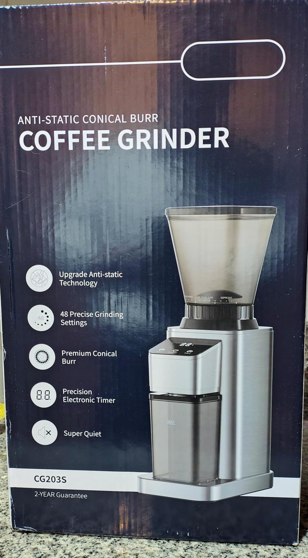 SHARDOR Professional Conical Burr Coffee Grinder customer photo 2