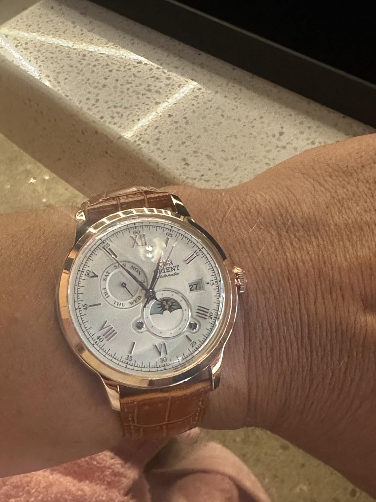 Bambino Version 9 Stainless Steel Automatic Dress Watch with Weekly Calendar customer photo 2