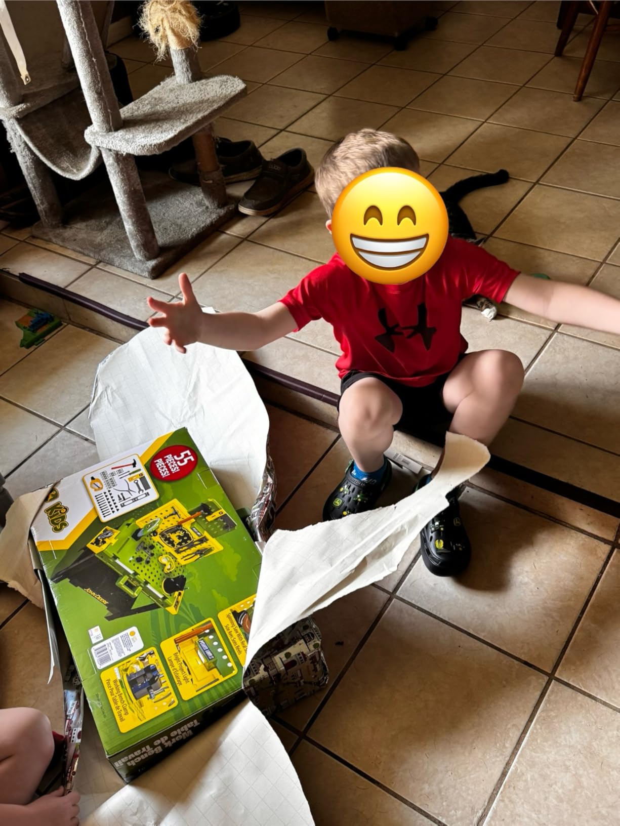 John Deere Kids Workbench, Power Tools Workshop, Build Your Own Toy Tool Box with 39 Realistic Toy Tools and Accessories, 5+ customer photo 1