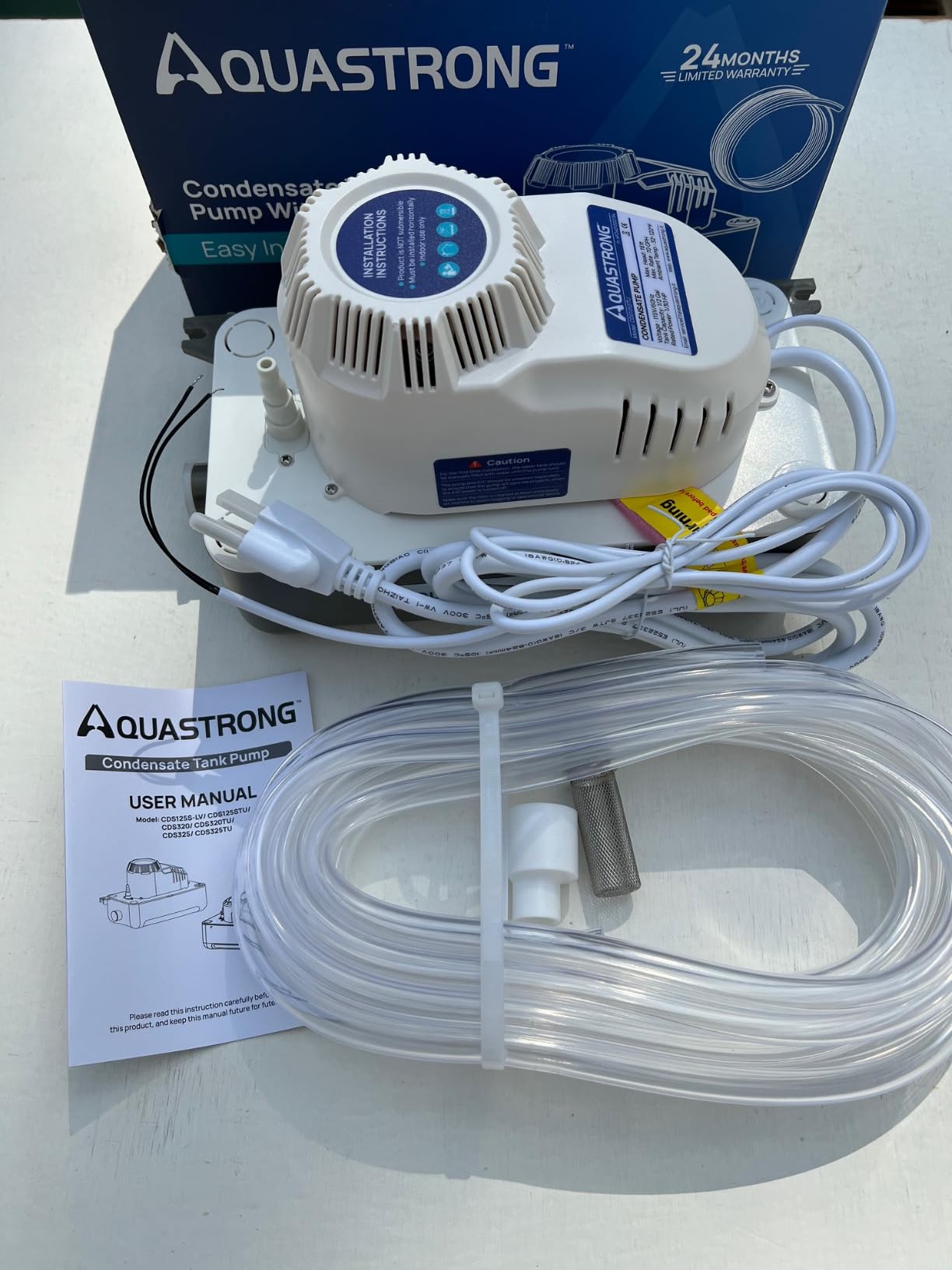 Aquastrong 115V 70GPH HVAC Condensate Pump, AC Condensate Remove Pump with Automatic Safety Switch & 19.7ft Tubing for Air Conditioner, Furnace, Dehumidifier, Ice Maker, 3.3' Power Cord, Gray customer photo 2