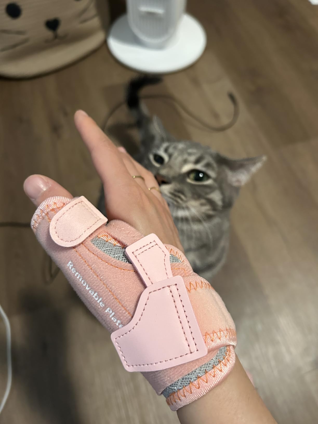 CURECARE Thumb Brace, New 2 in 1 Thumb Spica Splint Right & Left Hand (S/M) | 3 Level Stability, Removable Thumb Splint, Day& Night Support, Breathable& Lightweight, For CMC, De Quervain's, Trigger Thumb customer photo 2
