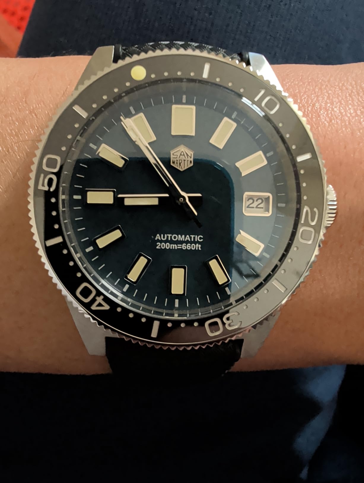 San Martin Men Watch 62 mas SN007GB, 39 mm 20 Bar Diver Watch NH35 Automatic Mechanical Luxury Diving Waterproof Wrist Watch customer photo 1