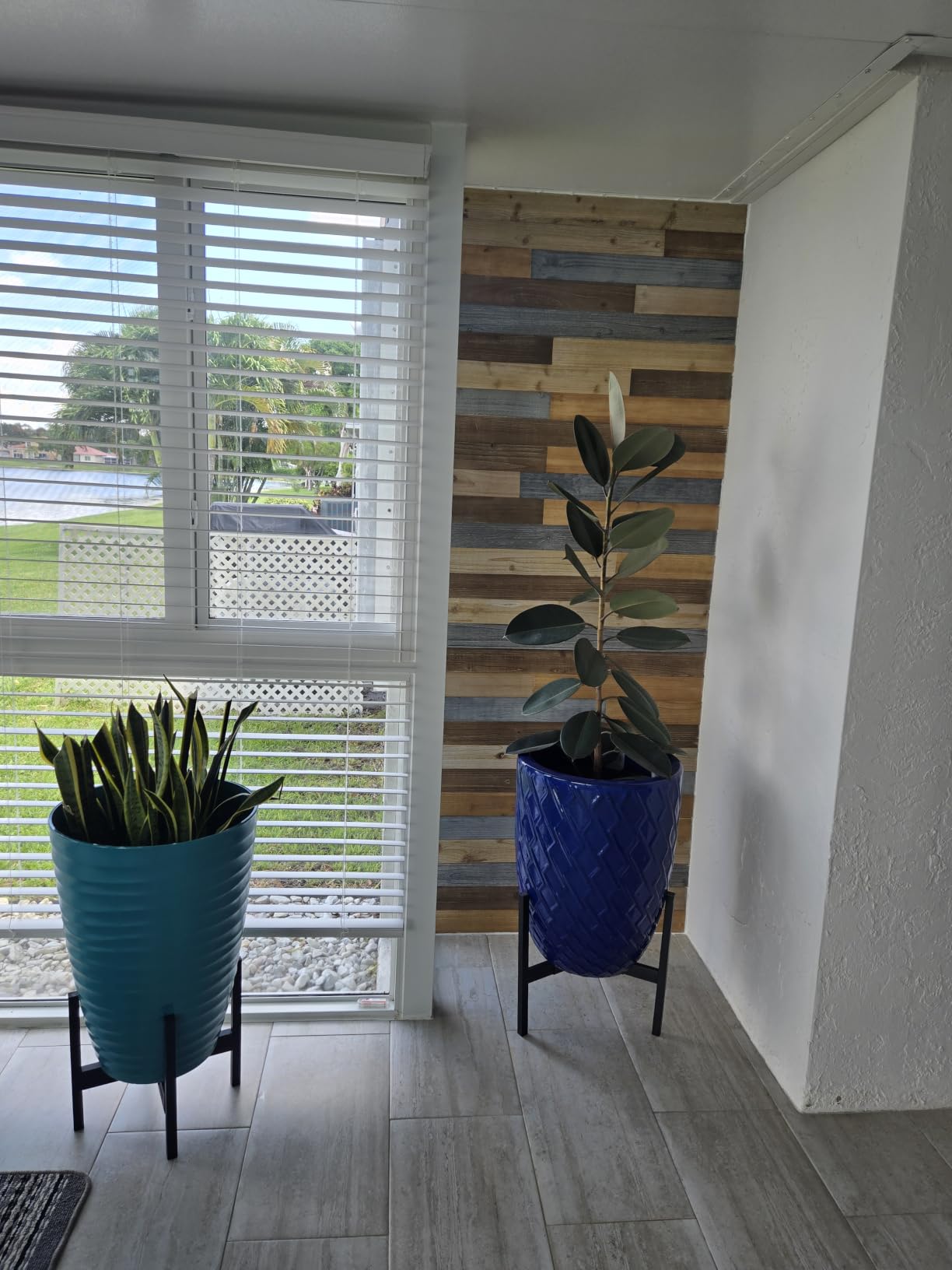 Peel & Stick Real Wood Planks, Rustic Reclaimed Barn Wood Paneling, Brown Gray Combinations, 10.5 sq. ft customer photo 2