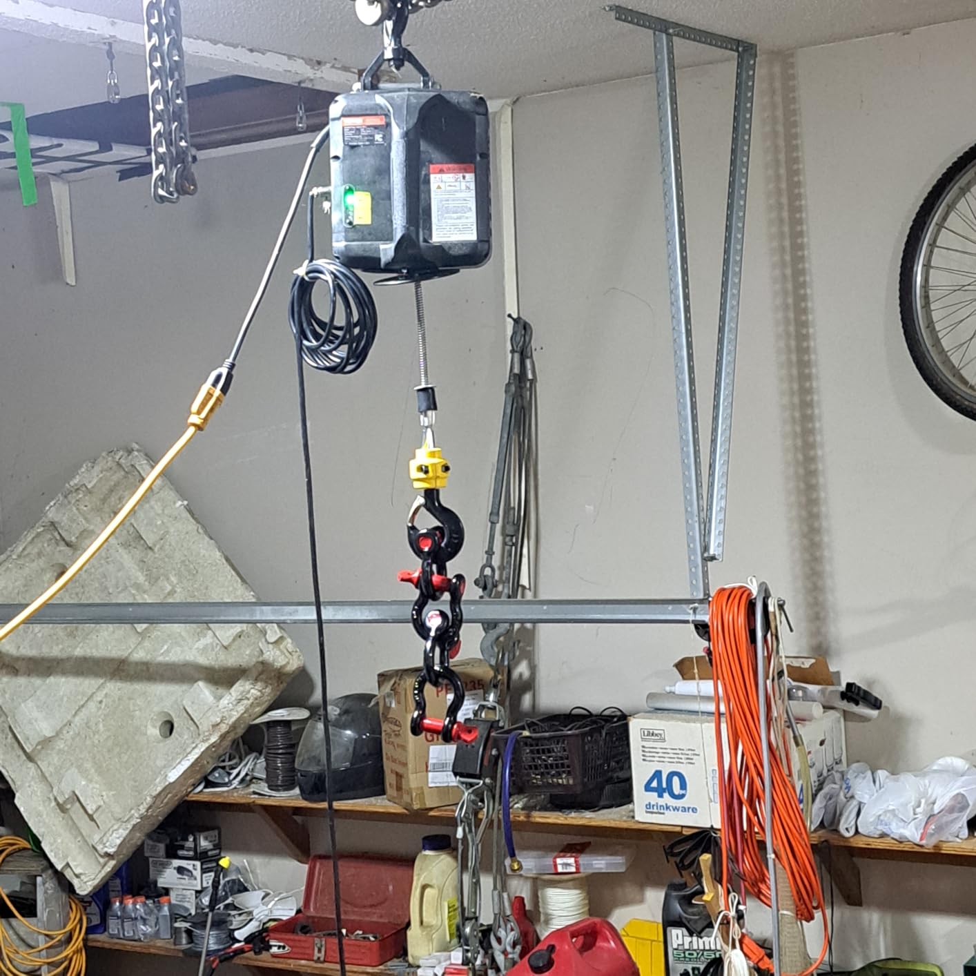 VEVOR 3-in-1 Electric Hoist Winch, 1100lbs 1500W Portable Power Winch Crane, 110V/120V 22.9 ft Lifting Height, 13 ft/min with Manual, Wired and Wireless Remote Control, Overload Protection customer photo 2