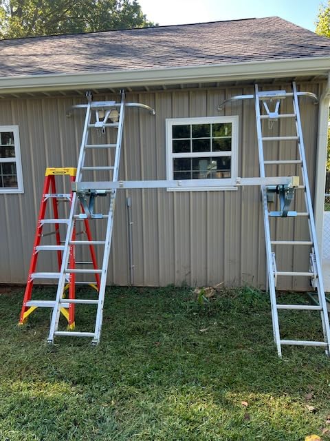 Ladder Jacks 2 Pack for Metaltech Scaffolding Platform, Two-Rung Short Body Extension Ladder Jack for Working Stage, 2024 Upgrading Design customer photo 2