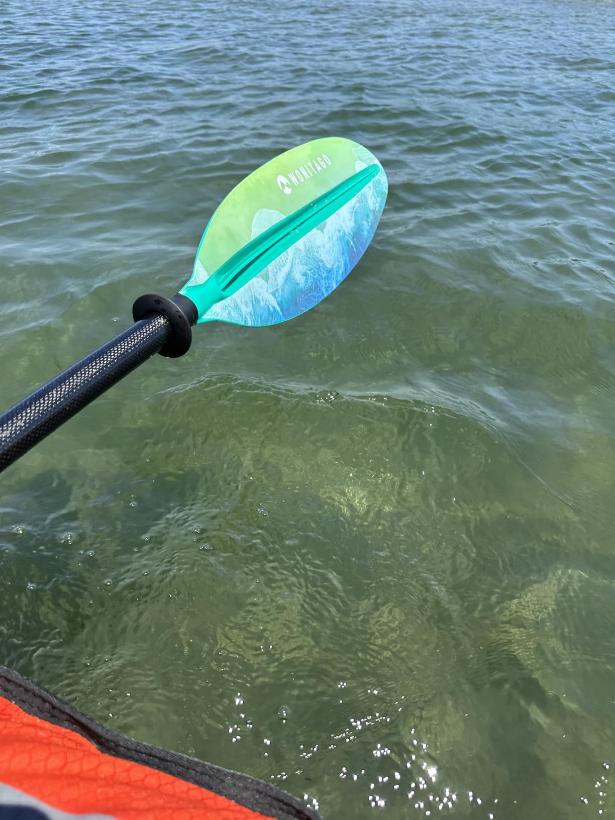 Kayak Paddle Adjustable, Lightweight Carbon Fiber Kayaking Oar | Reinforced PP Blade, 3 Piece, 220-240 cm/86-94 in, 240-260 cm/94-102 in customer photo 1