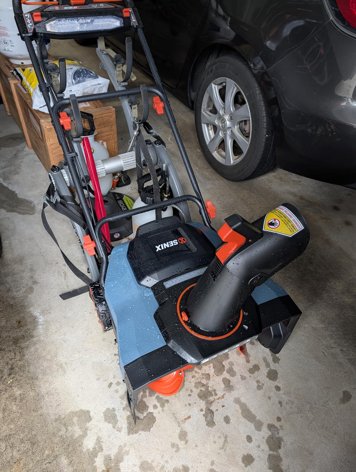 SENIX 40V 21-Inch Cordless Snow Blower with Variable-Speed Steel Auger, 1800W Brushless Motor, 12