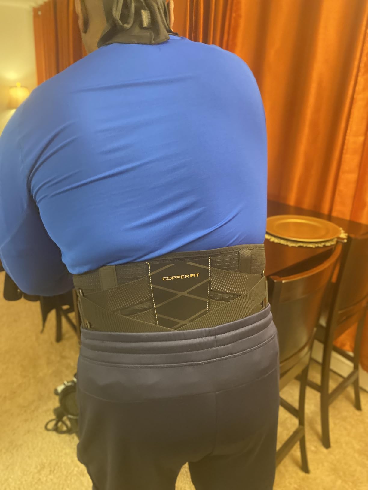 Copper Fit X-Back Brace for Lower Back Pain, Lumbar Support, Herniated Disc, Sciatica, Arthritis - Adjustable, Breathable Design - for Men and Women (Large/XLarge) customer photo 2