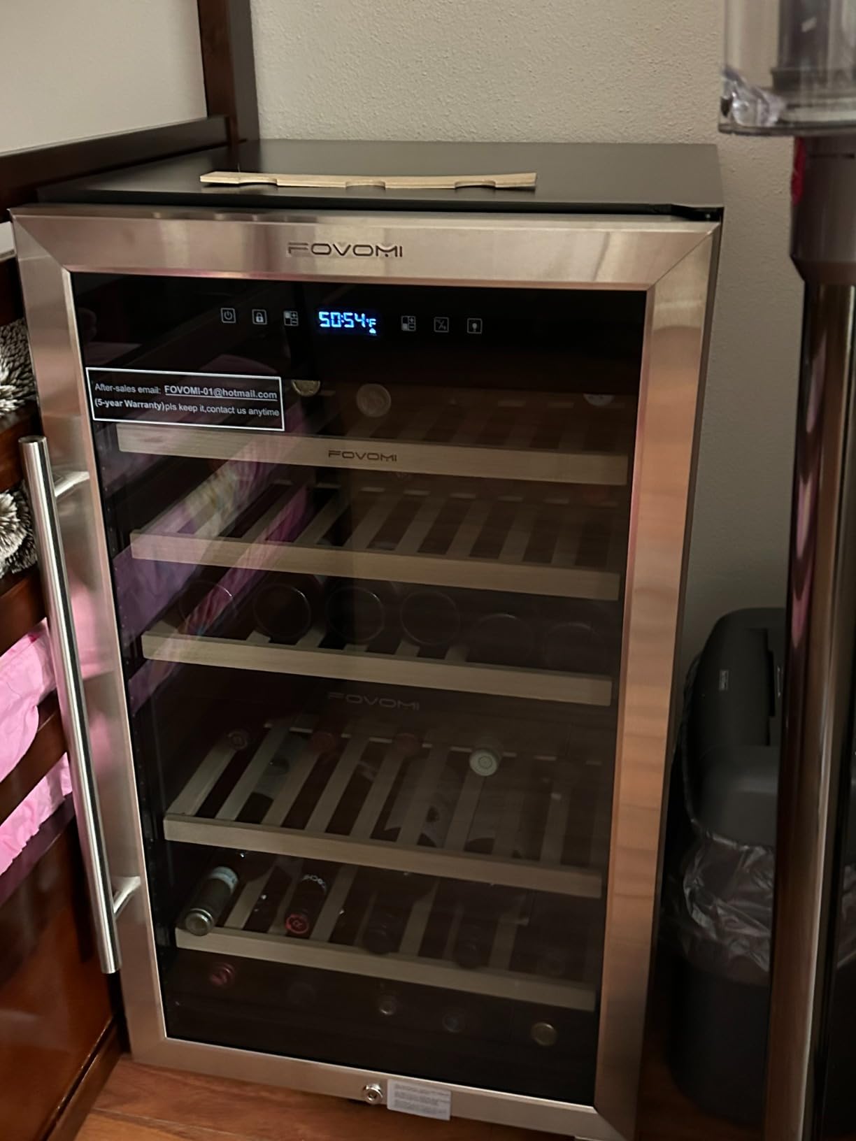 Wine Fridge 52-bottle Wine Cooler Refrigerators Dual-Zone | Freestanding Compressor Cooling, with 41-68°F customer photo 1