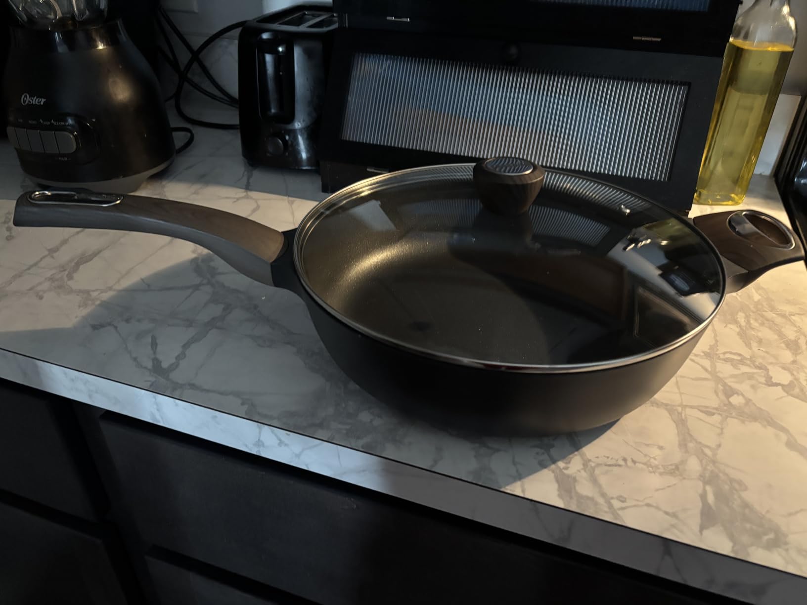 Ceramic Nonstick Frying Pan Skillet with Lid, 12 Inch Large Deep Frying Pan, 5 QT Saute Pan, Induction Pan customer photo 1