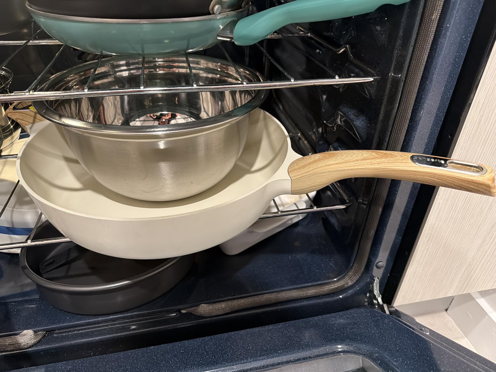 Ceramic Nonstick Frying Pan Skillet with Lid, 12 Inch Large Deep Frying Pan, 5 QT Saute Pan, Induction Pan customer photo 2
