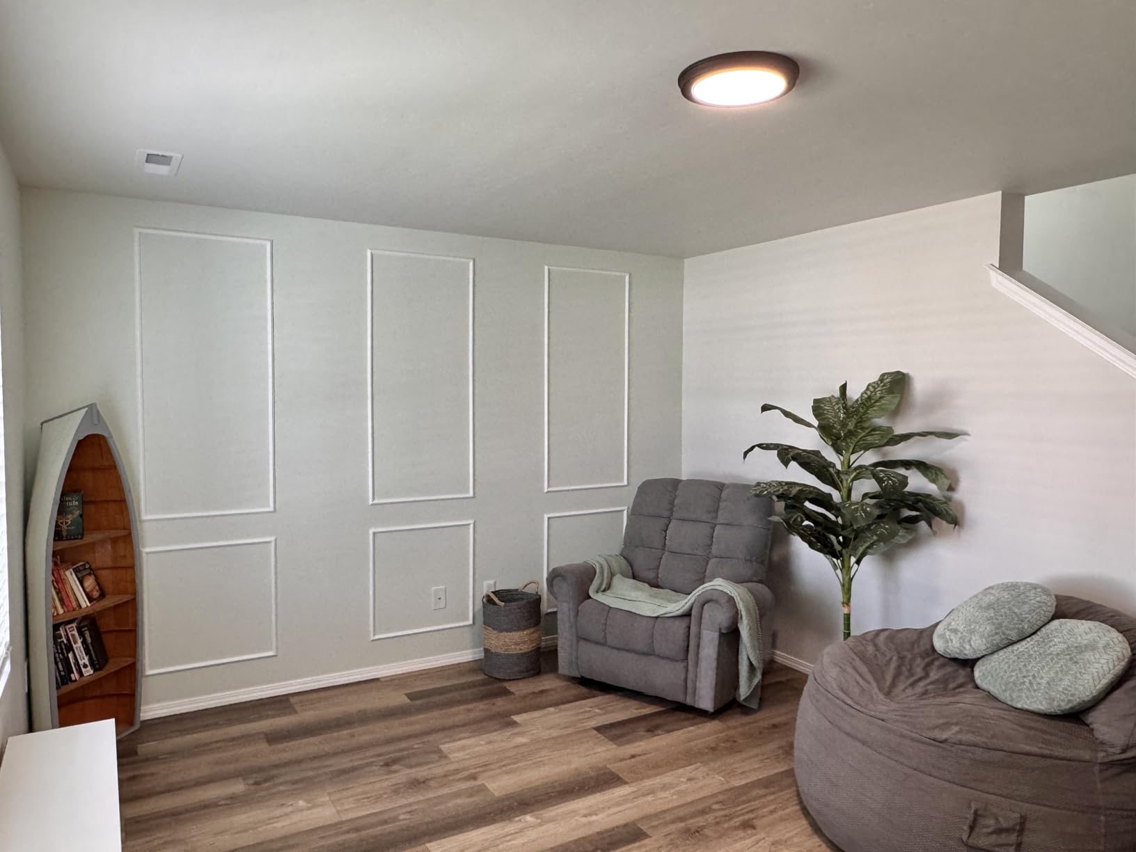 3 Sets Peel and Stick Wall Molding Kit, Premade Wainscoting Panels Interior Wall Moulding Decor, Ready to Assemble Accent Panel, 54 x 24In, 24 x 24In customer photo 1