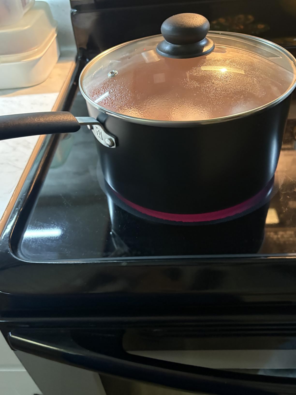 MICHELANGELO Nonstick Sauce Pan with Lid, 1QT & 2QT Ceramic Saucepan Set with Steamer, Small Copper Saucepans Set, Multipurpose Sauce Pots for Cooking, PFAS-FREE, Dishwasher Safe customer photo 1