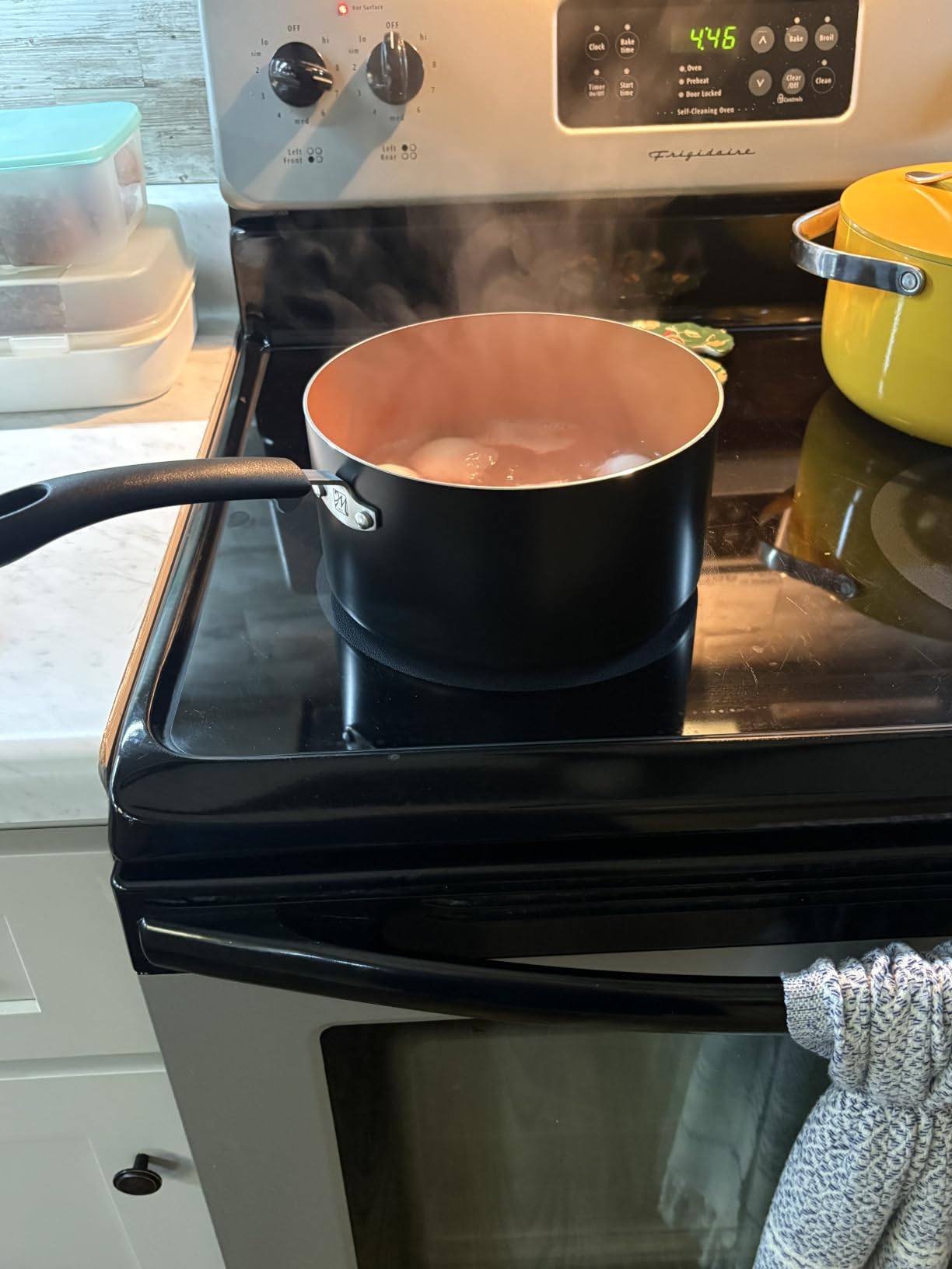 MICHELANGELO Nonstick Sauce Pan with Lid, 1QT & 2QT Ceramic Saucepan Set with Steamer, Small Copper Saucepans Set, Multipurpose Sauce Pots for Cooking, PFAS-FREE, Dishwasher Safe customer photo 2
