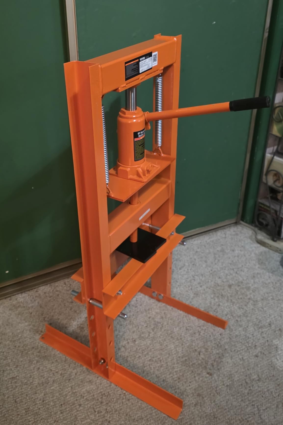 VEVOR Hydraulic Shop Press, 10 T H-Frame Shop Press with Press Plate & H-Shaped Base, Stable Garage Floor Adjustable Hydraulic Press with Relief Valve, Fit for Bending, Straightening & Stamping customer photo 2