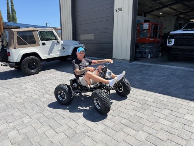 Zyliathor 48V Electric Go Kart for Adults & Teens, 20Ah Battery, 4000W Peak | 30-Mile Range, Speed Control, Shaft Drive Differential, Hydraulic Brake, LED Light, All-Terrain Tires (Black) customer photo 1