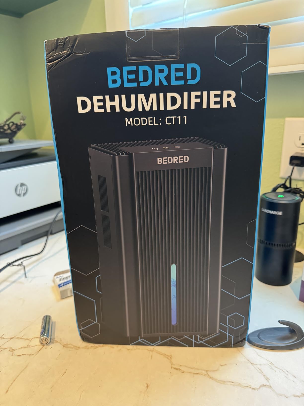 Dehumidifier, 95OZ Dehumidifier for Home 1000 Sq.Ft - Quiet with Auto Shut Off & Relaxing 7 Color Ambient Light, Ideal for Livingroom, Bedroom, Basement (Black) customer photo 1